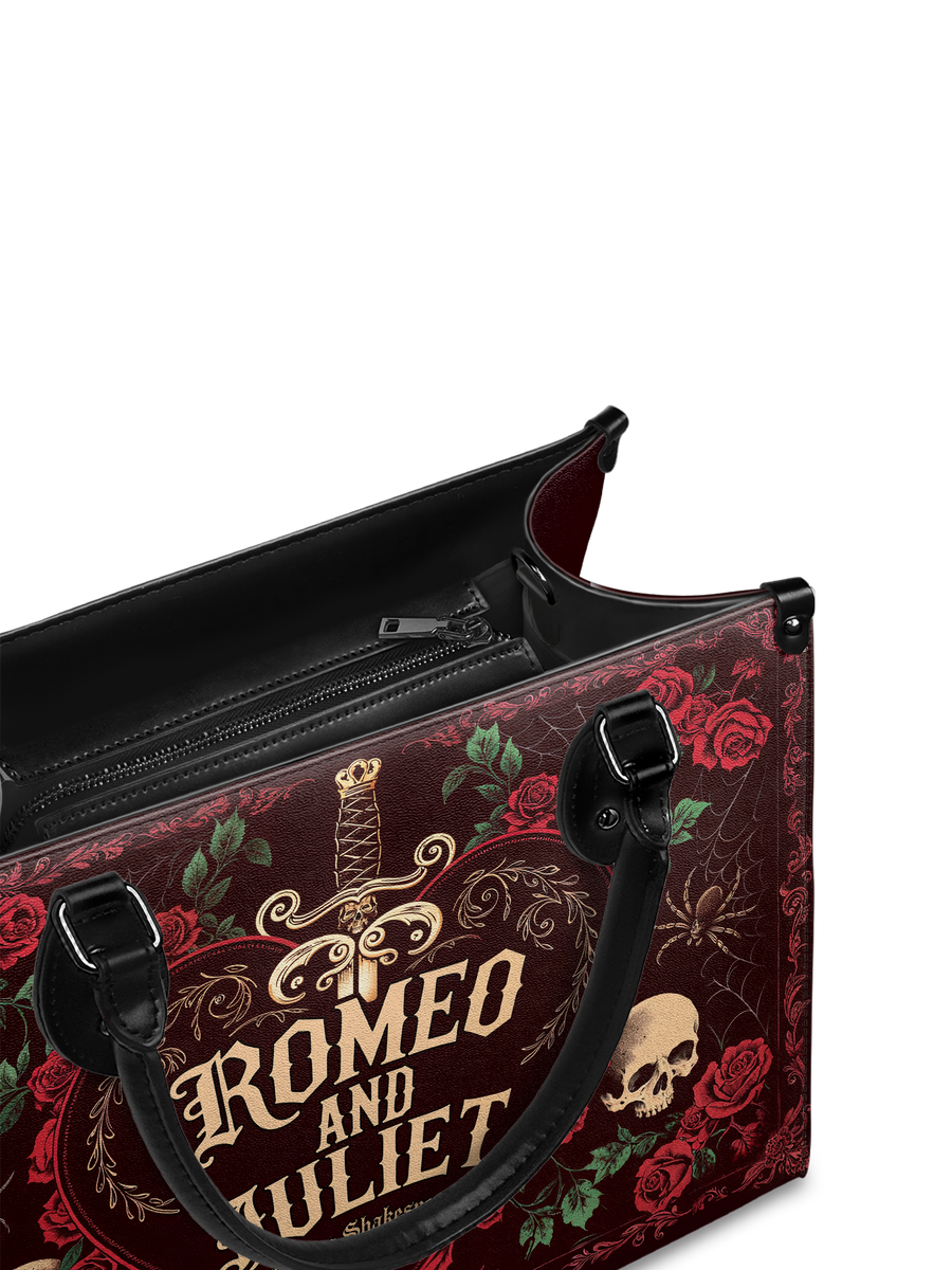 "Romeo And Juliet" Poison Rose - Black Interior - Leather Handbag