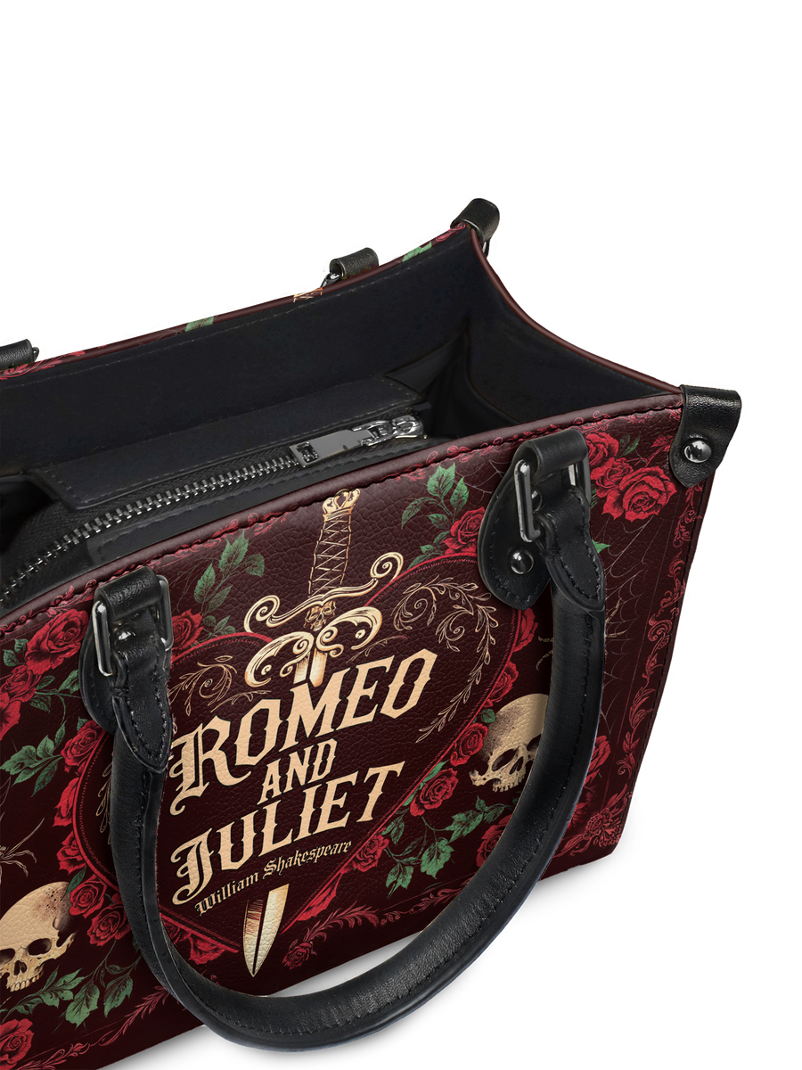 "Romeo And Juliet" Poison Rose - Black Interior - Small Leather Handbag