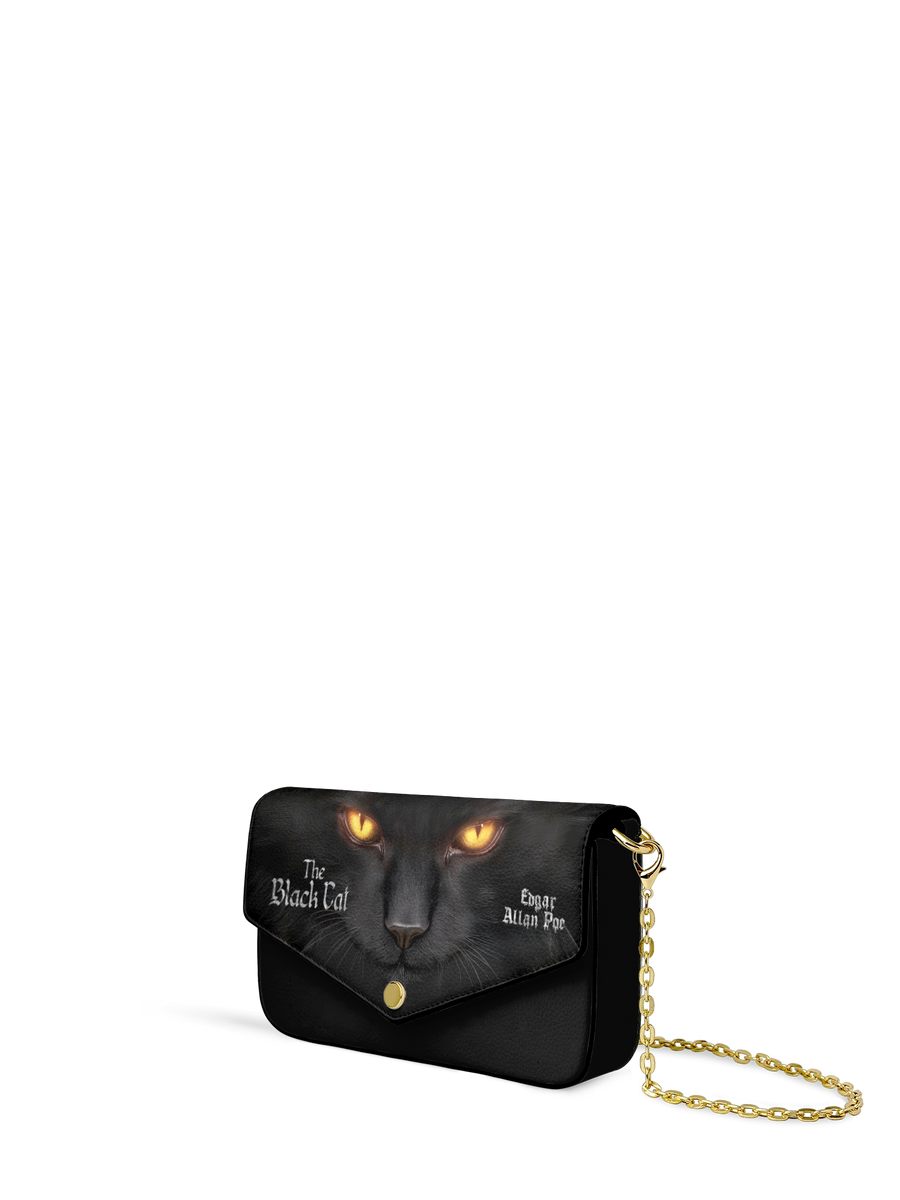 "The Black Cat" Envelope Chain Crossbody Bag