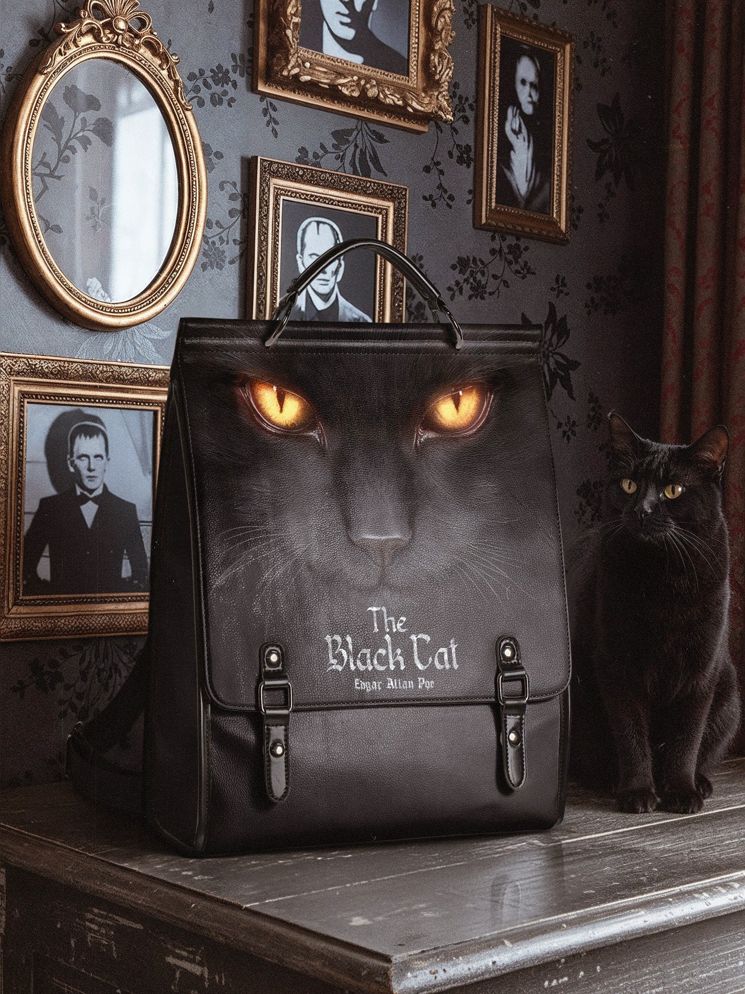 "The Black Cat" Leather Backpack
