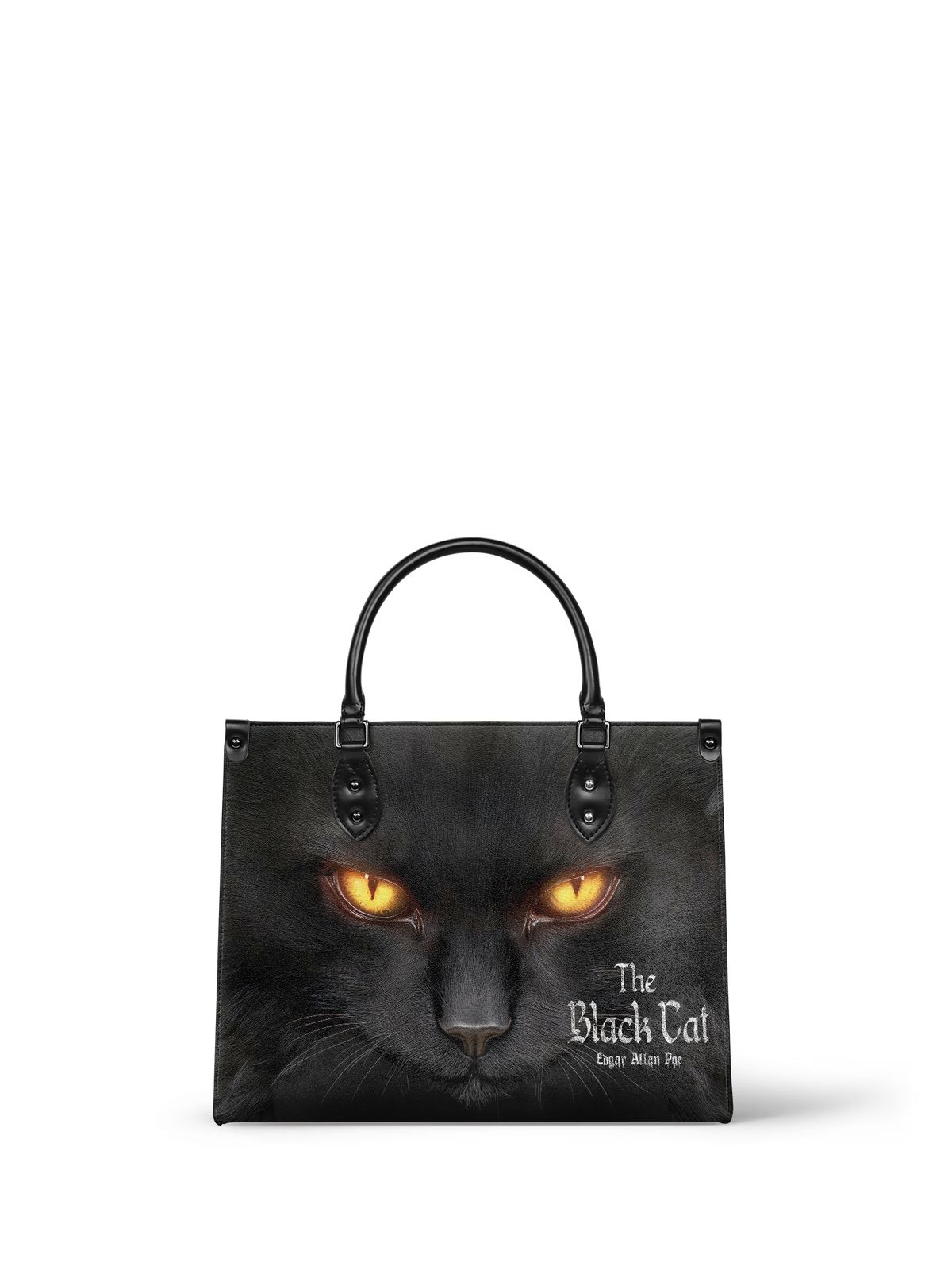 "The Black Cat" - Black Interior - Leather Handbag