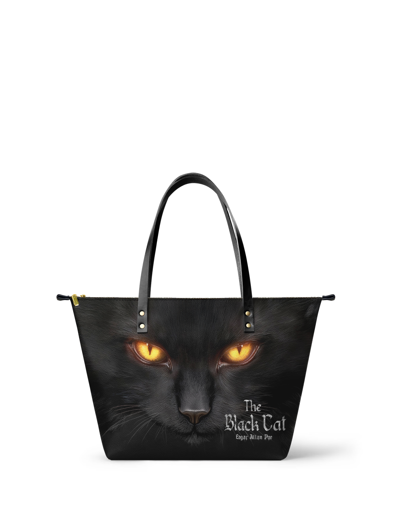 "The Black Cat" Leather Tote Bag