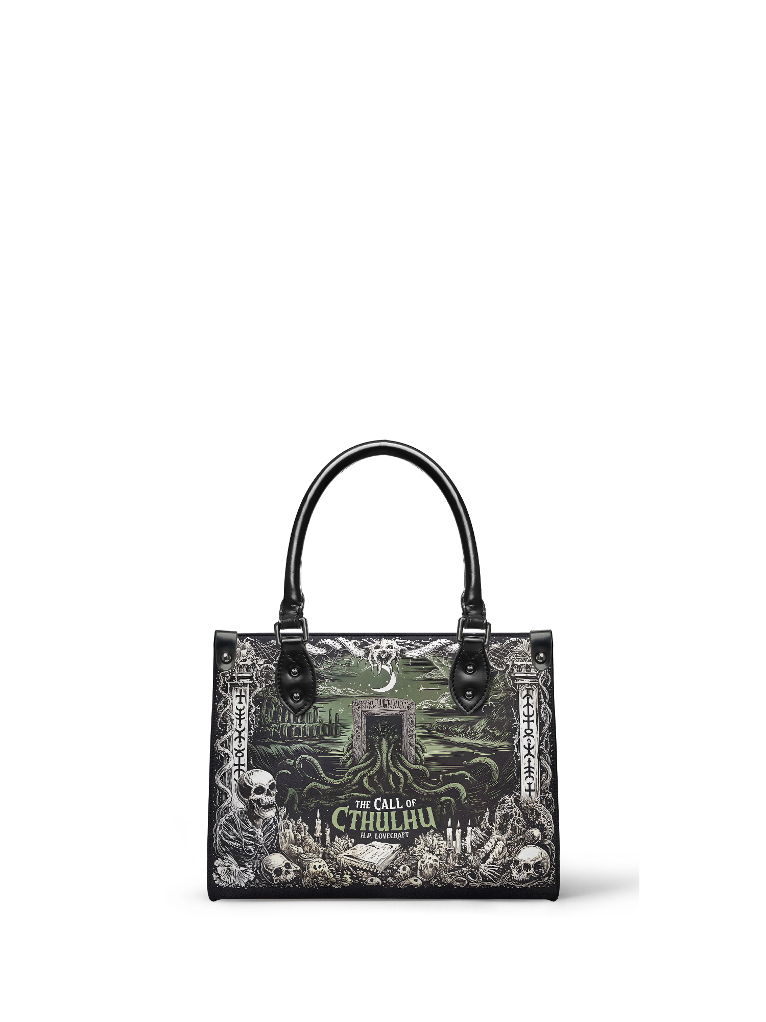"The Call Of Cthulhu" - Black Interior - Small Leather Handbag