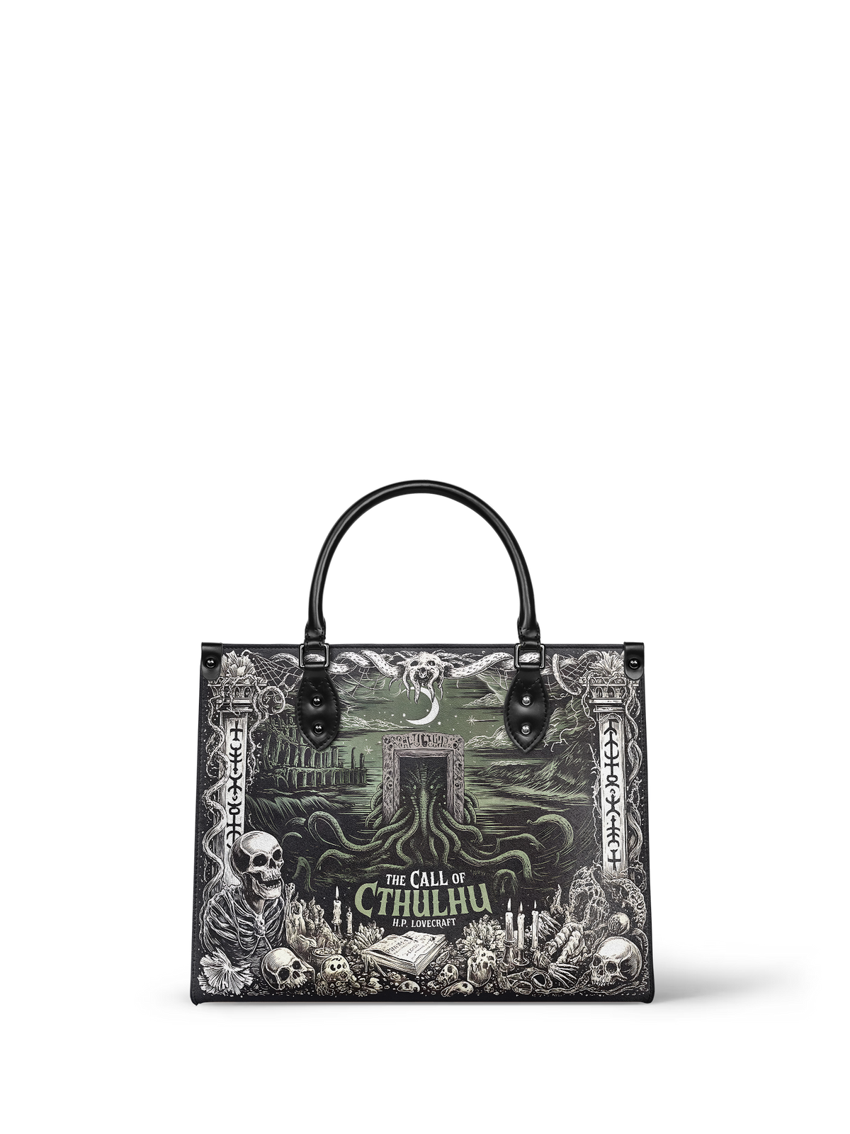 "The Call Of Cthulhu" - Black Interior - Leather Handbag