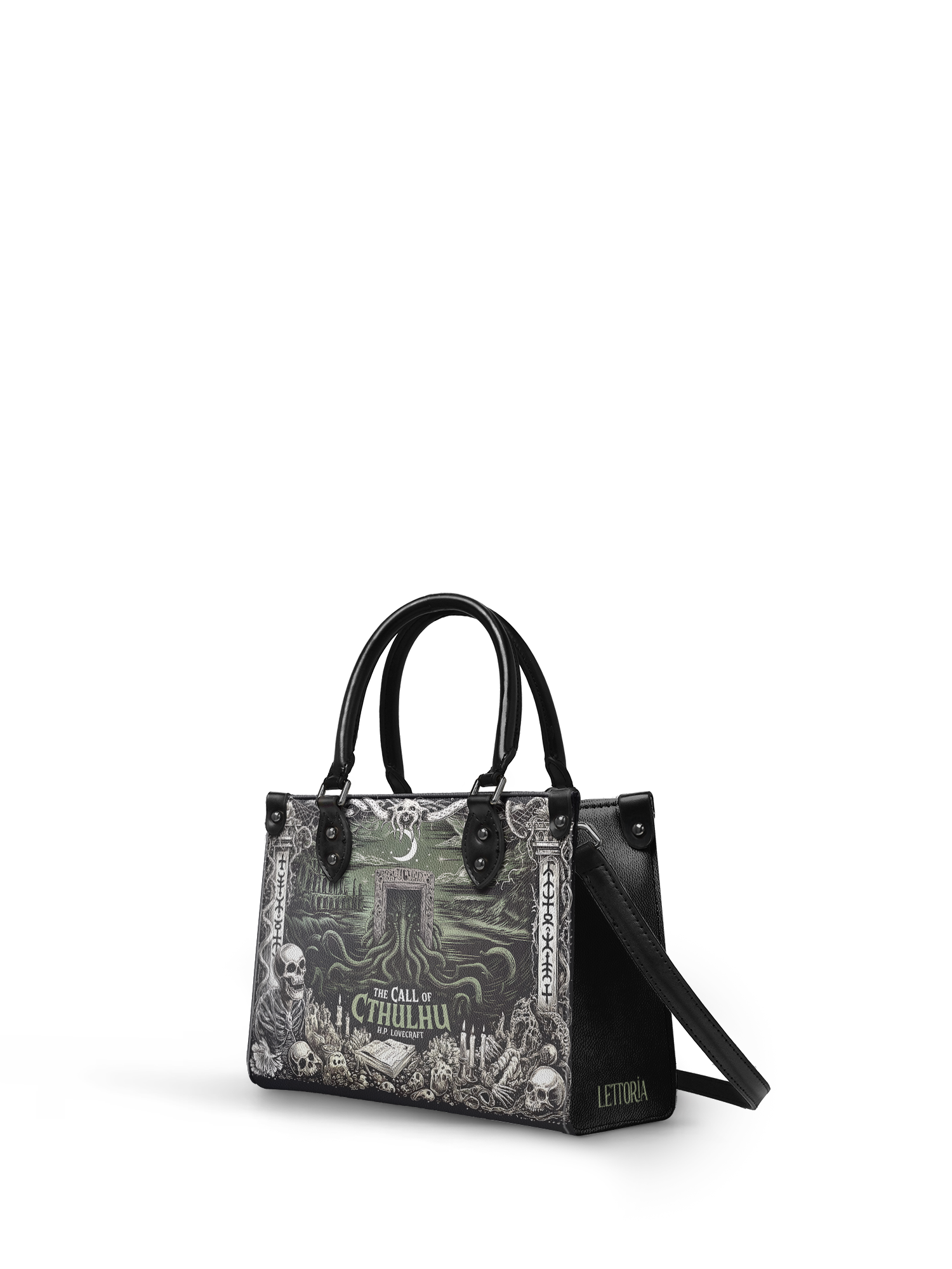 "The Call Of Cthulhu" - Black Interior - Small Leather Handbag
