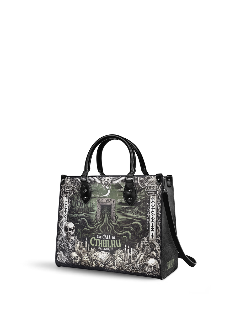 "The Call Of Cthulhu" - Black Interior - Leather Handbag