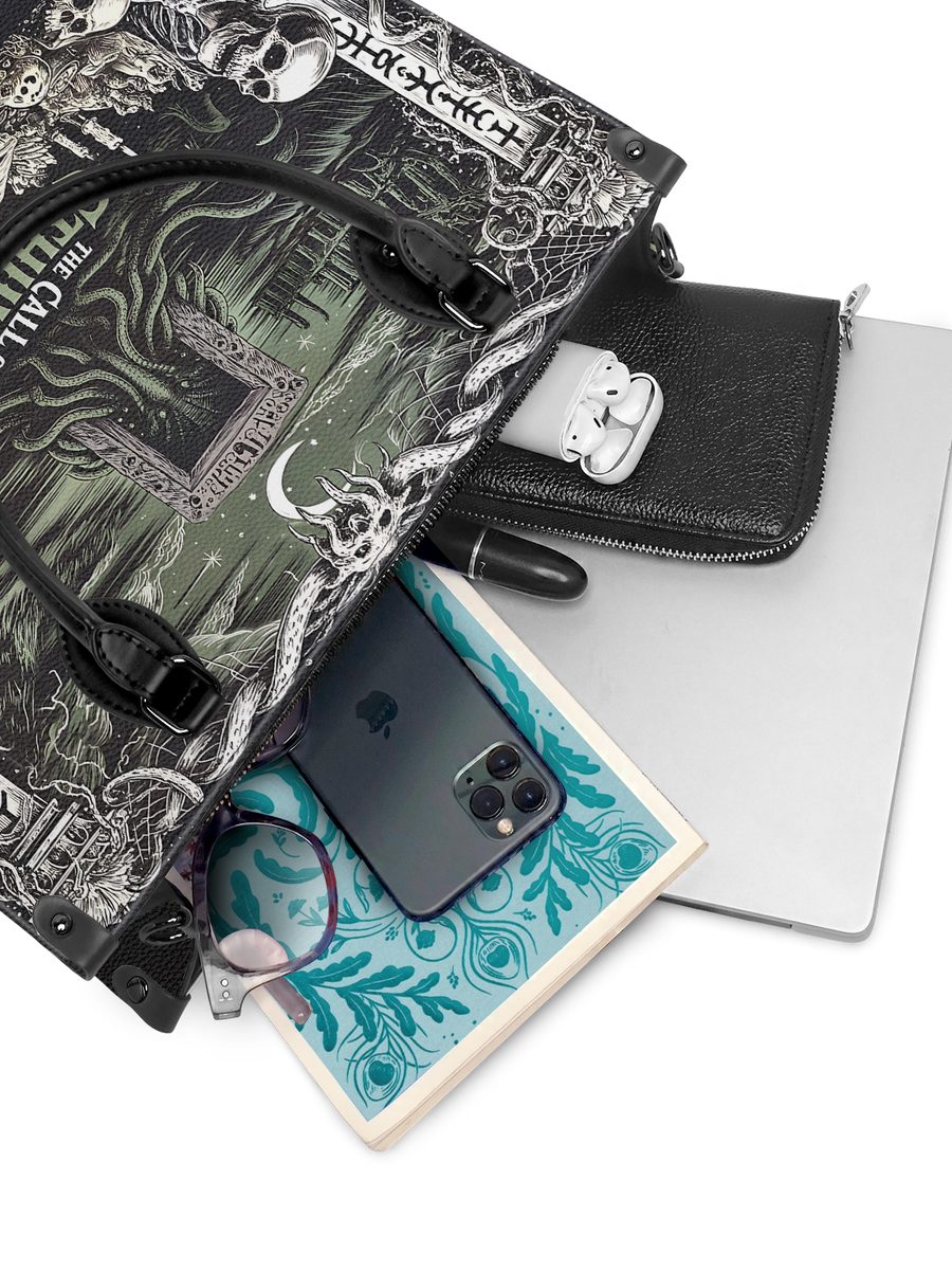 "The Call Of Cthulhu" - Black Interior - Leather Handbag