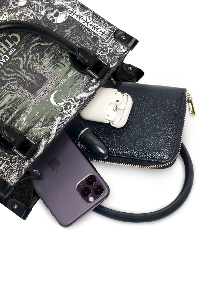 "The Call Of Cthulhu" - Black Interior - Small Leather Handbag