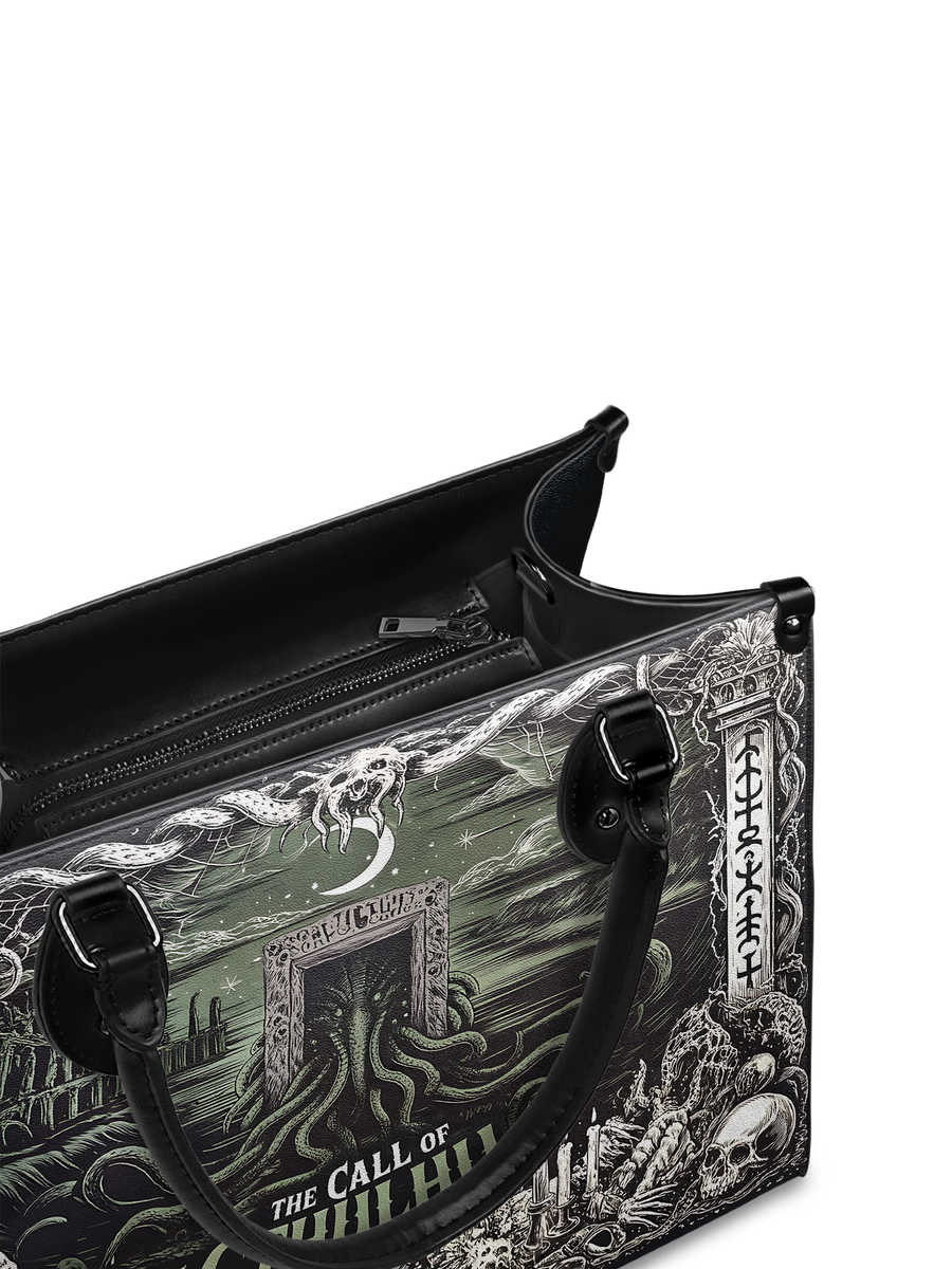 "The Call Of Cthulhu" - Black Interior - Leather Handbag