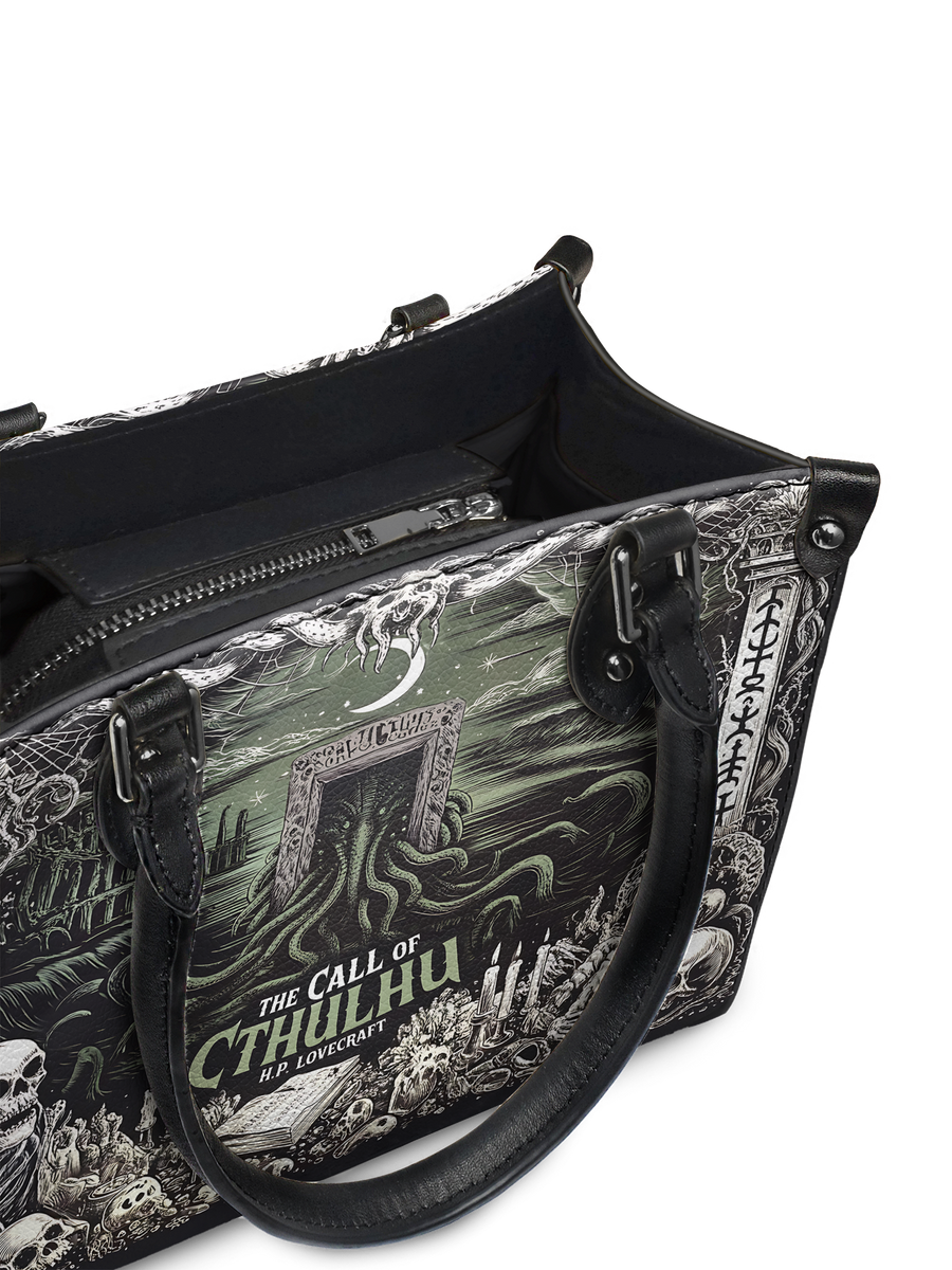 "The Call Of Cthulhu" - Black Interior - Small Leather Handbag