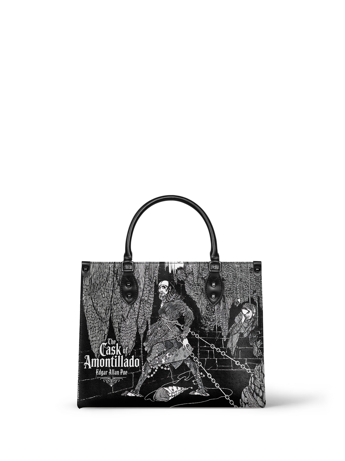 "The Cask Of Amontillado" - Black Interior - Leather Handbag