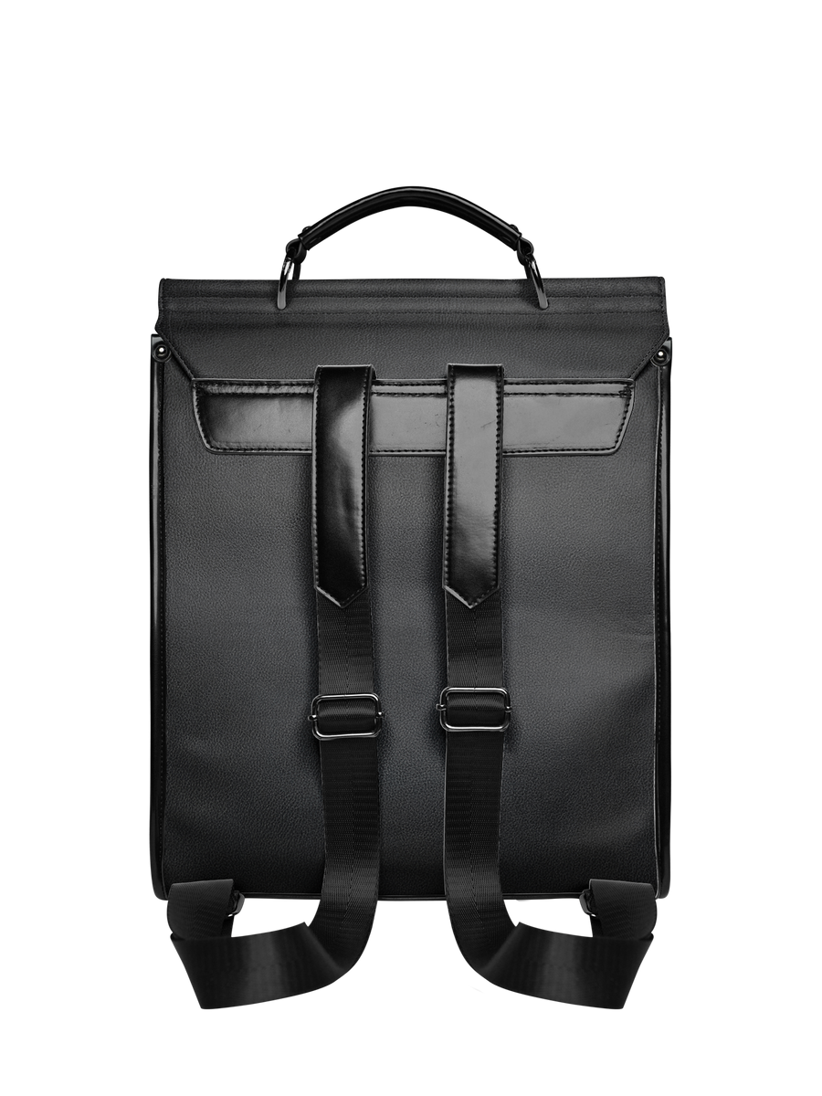 "The Codex of Gothic Tales" Deadlight Black Leather Backpack