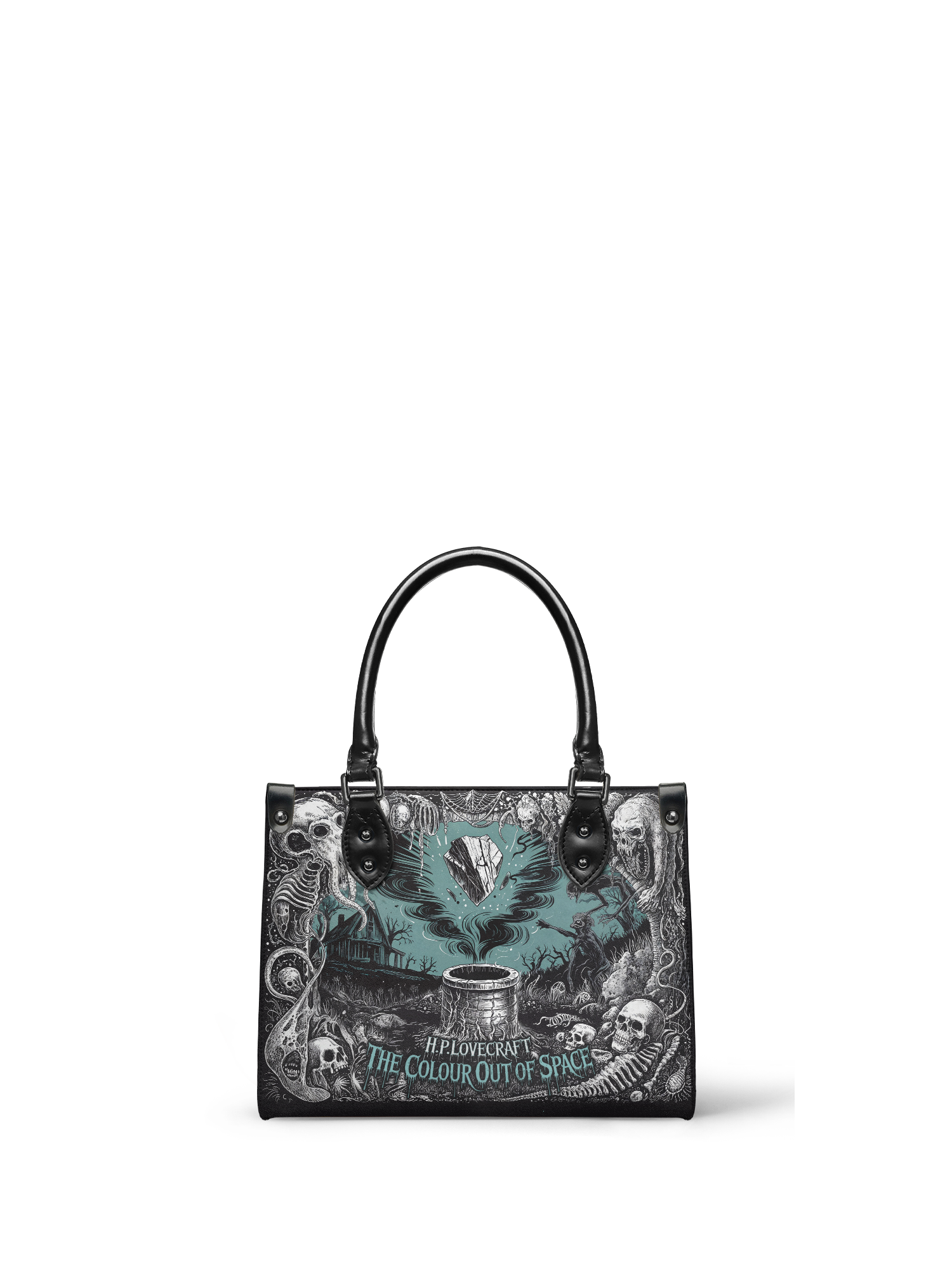 "The Colour Out Of Space" - Black Interior - Small Leather Handbag