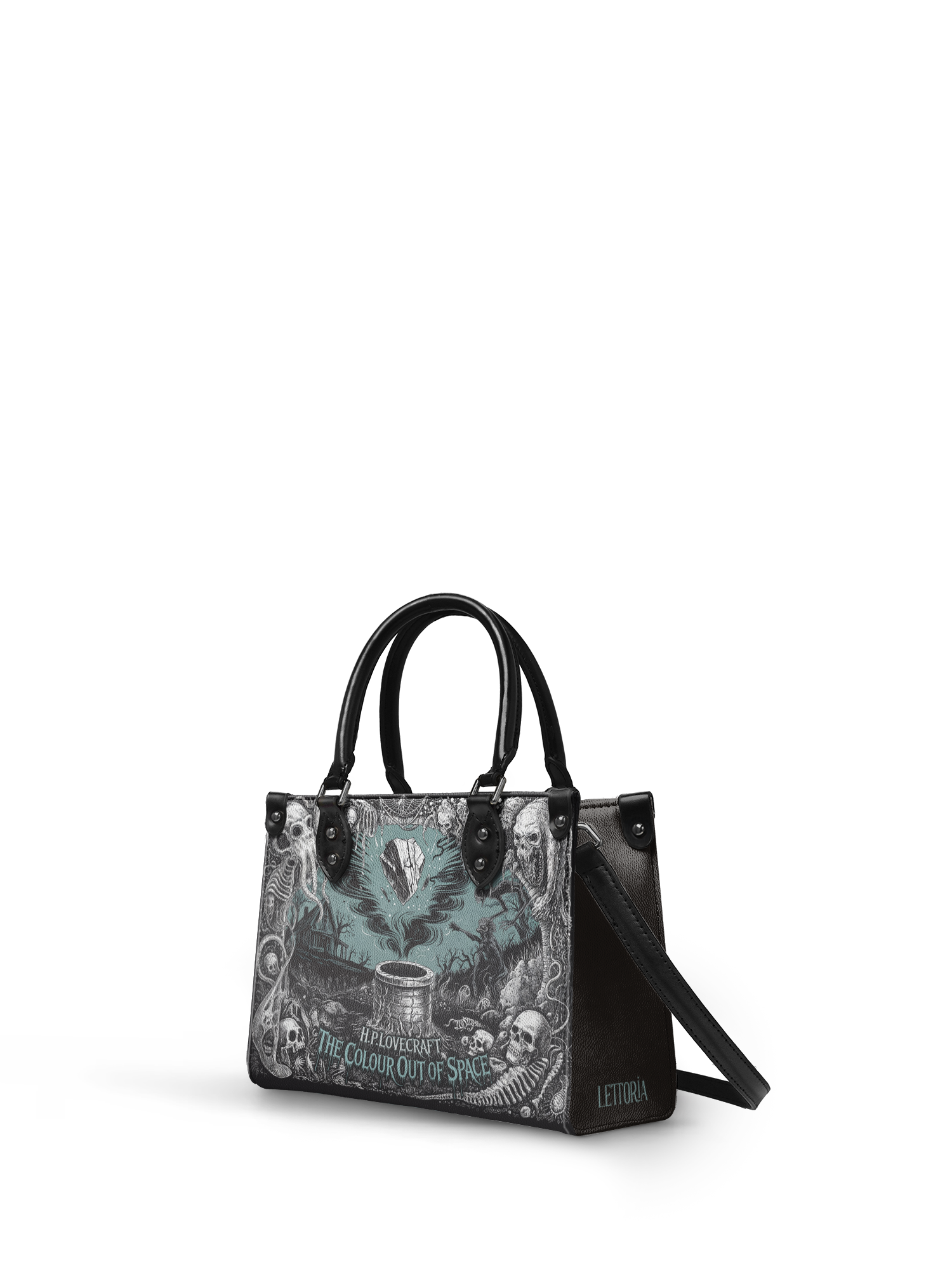 "The Colour Out Of Space" - Black Interior - Small Leather Handbag