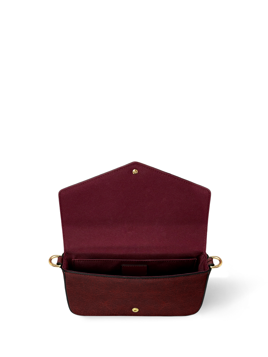 "The Crimson Codex" Envelope Chain Crossbody Bag