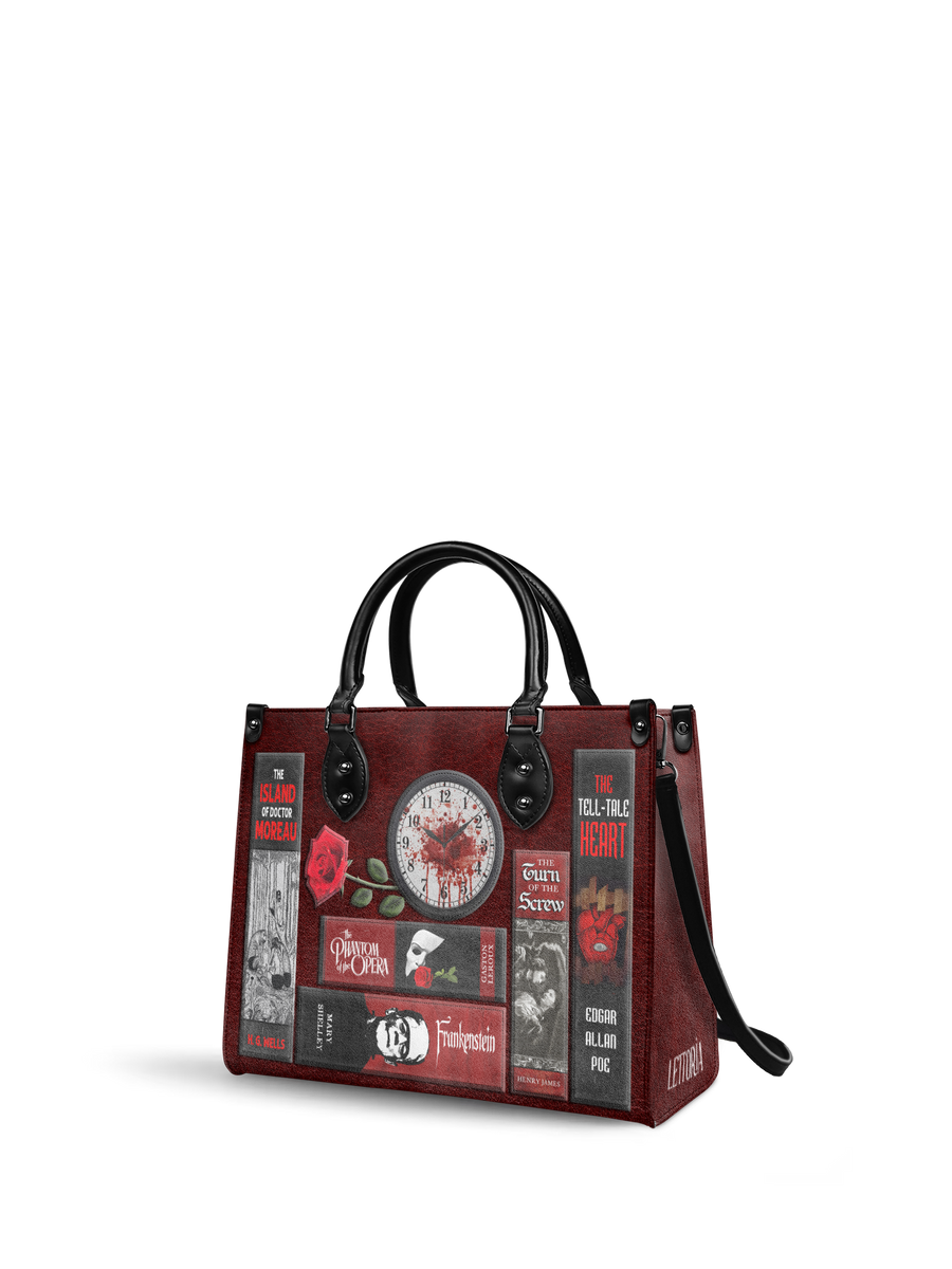"The Crimson Codex" - Black Interior - Leather Handbag