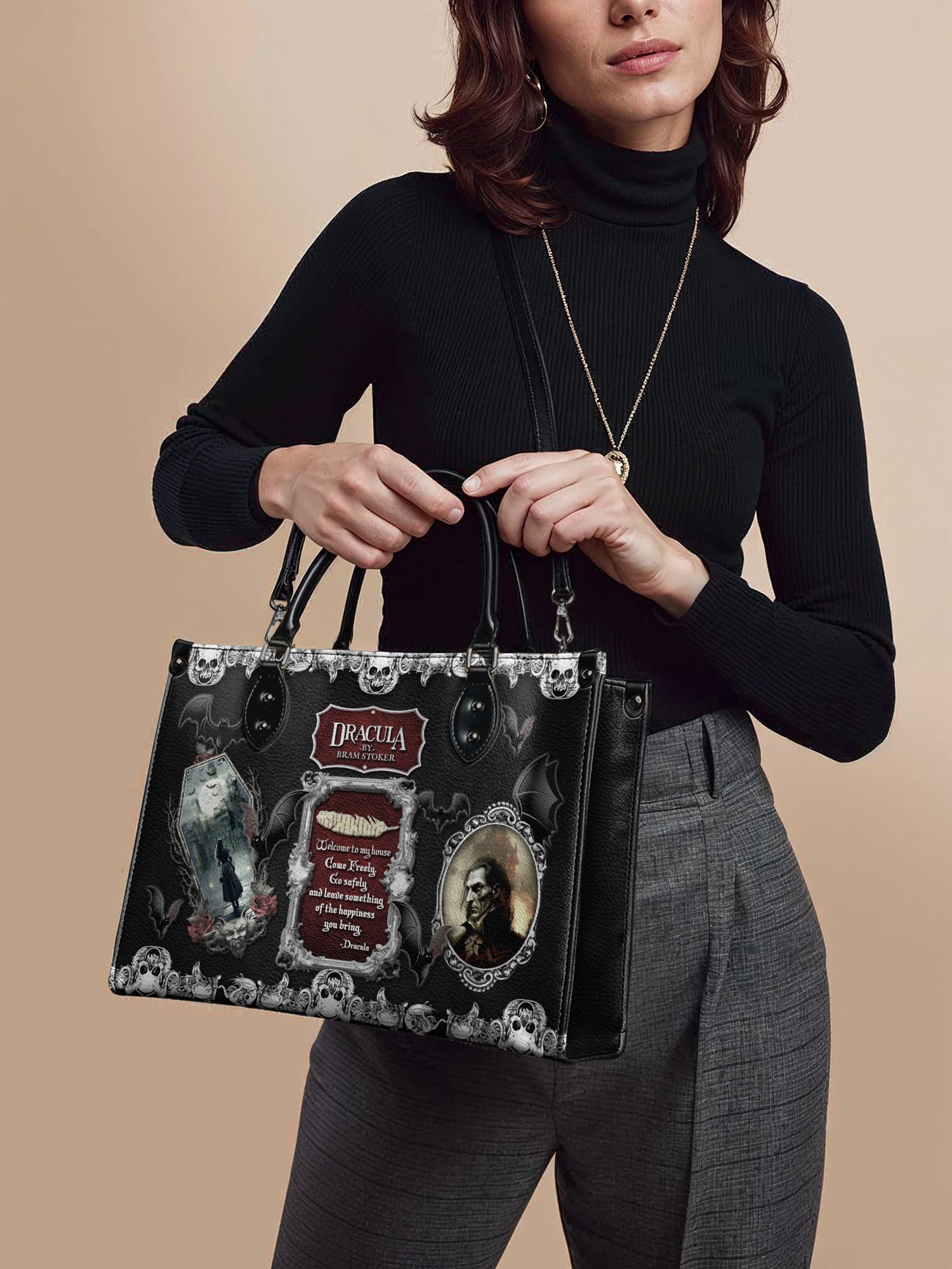 "The Dracula" - Black Interior - Leather Handbag