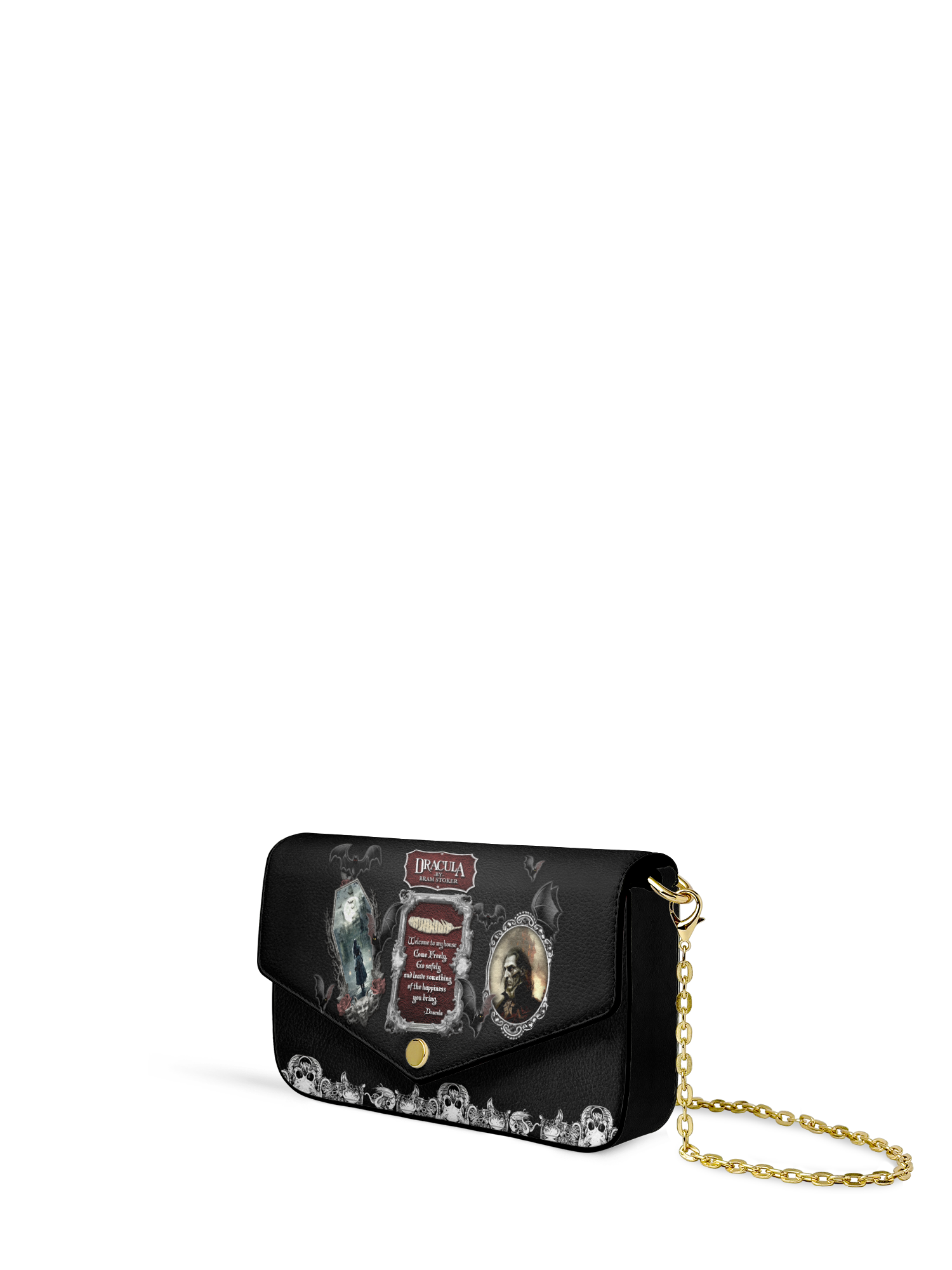 "The Dracula" Envelope Chain Crossbody Bag