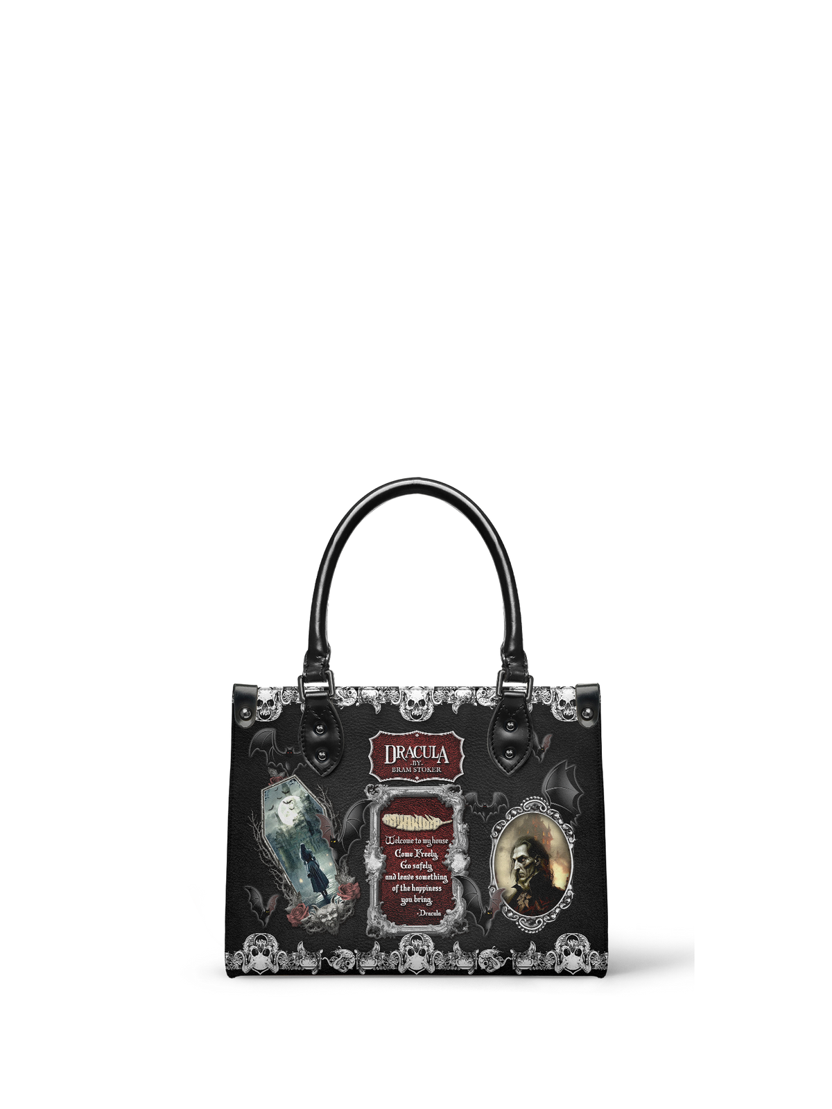 "The Dracula" - Black Interior - Small Leather Handbag