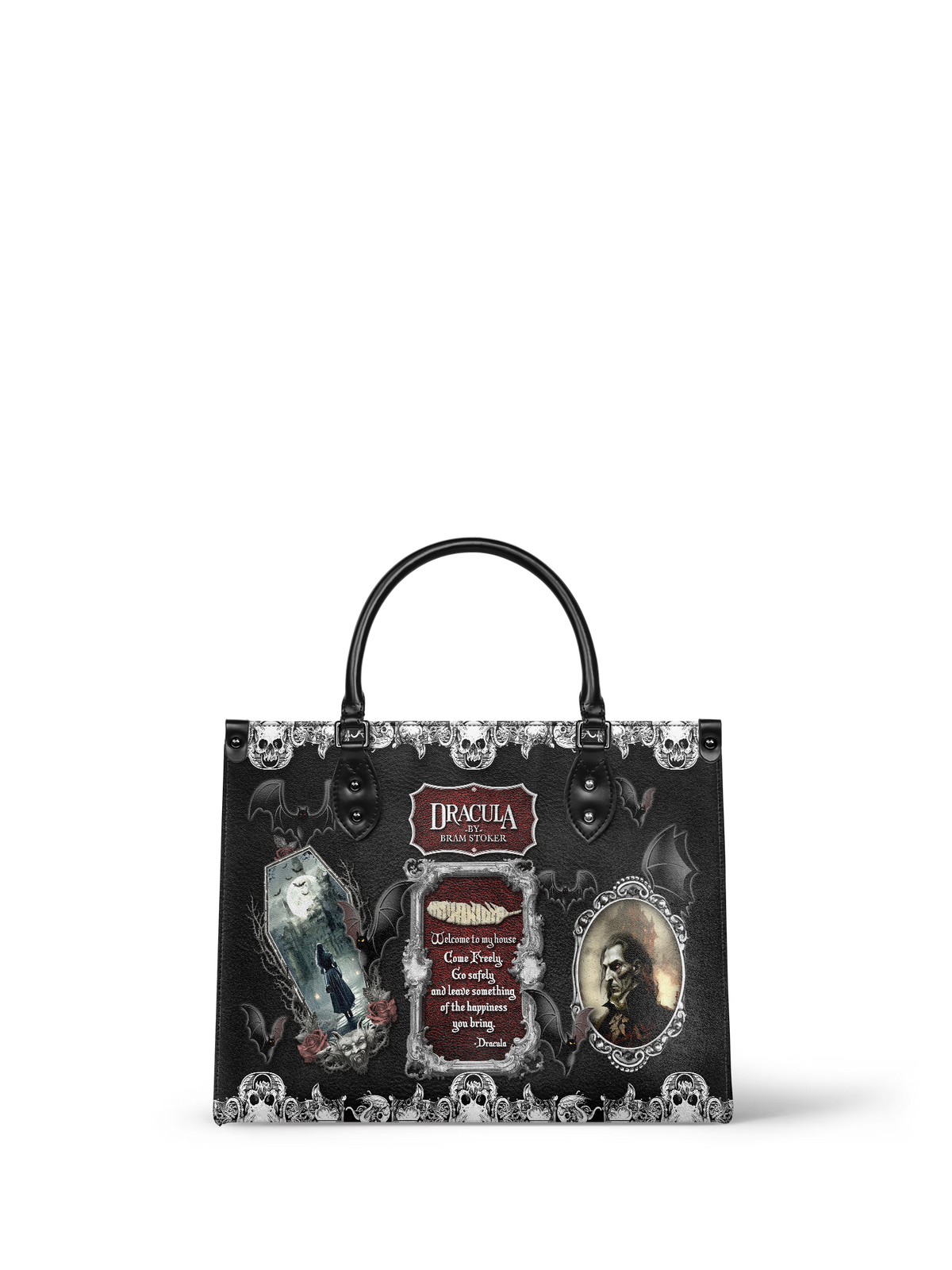 "The Dracula" - Black Interior - Leather Handbag