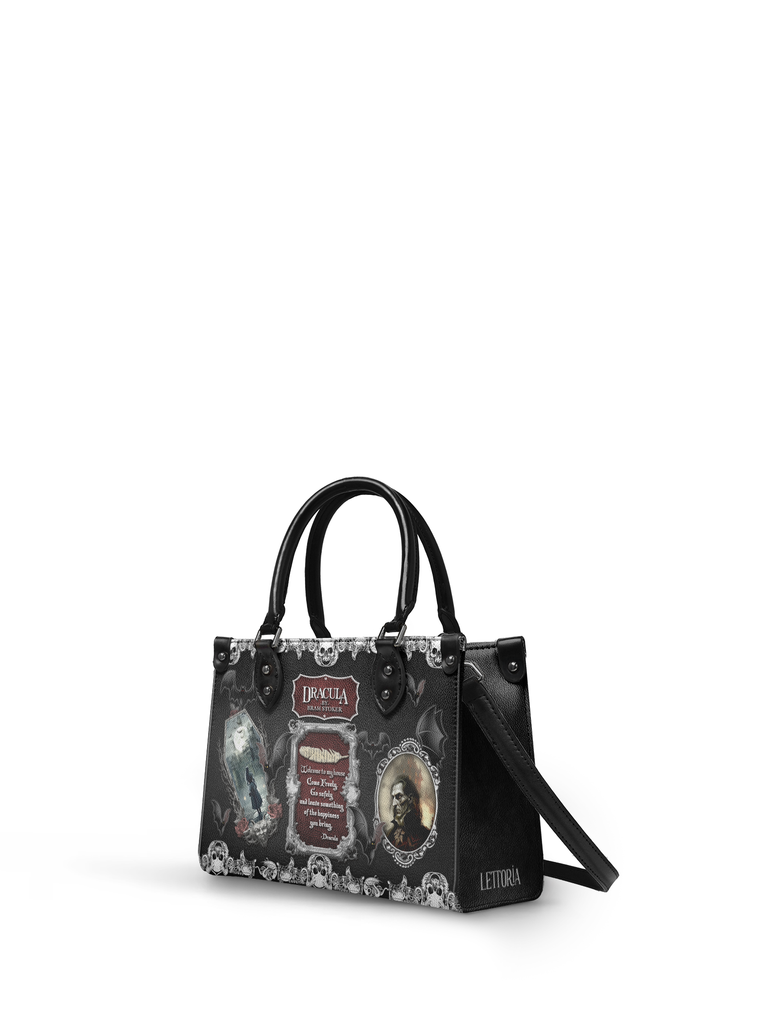 "The Dracula" - Black Interior - Small Leather Handbag