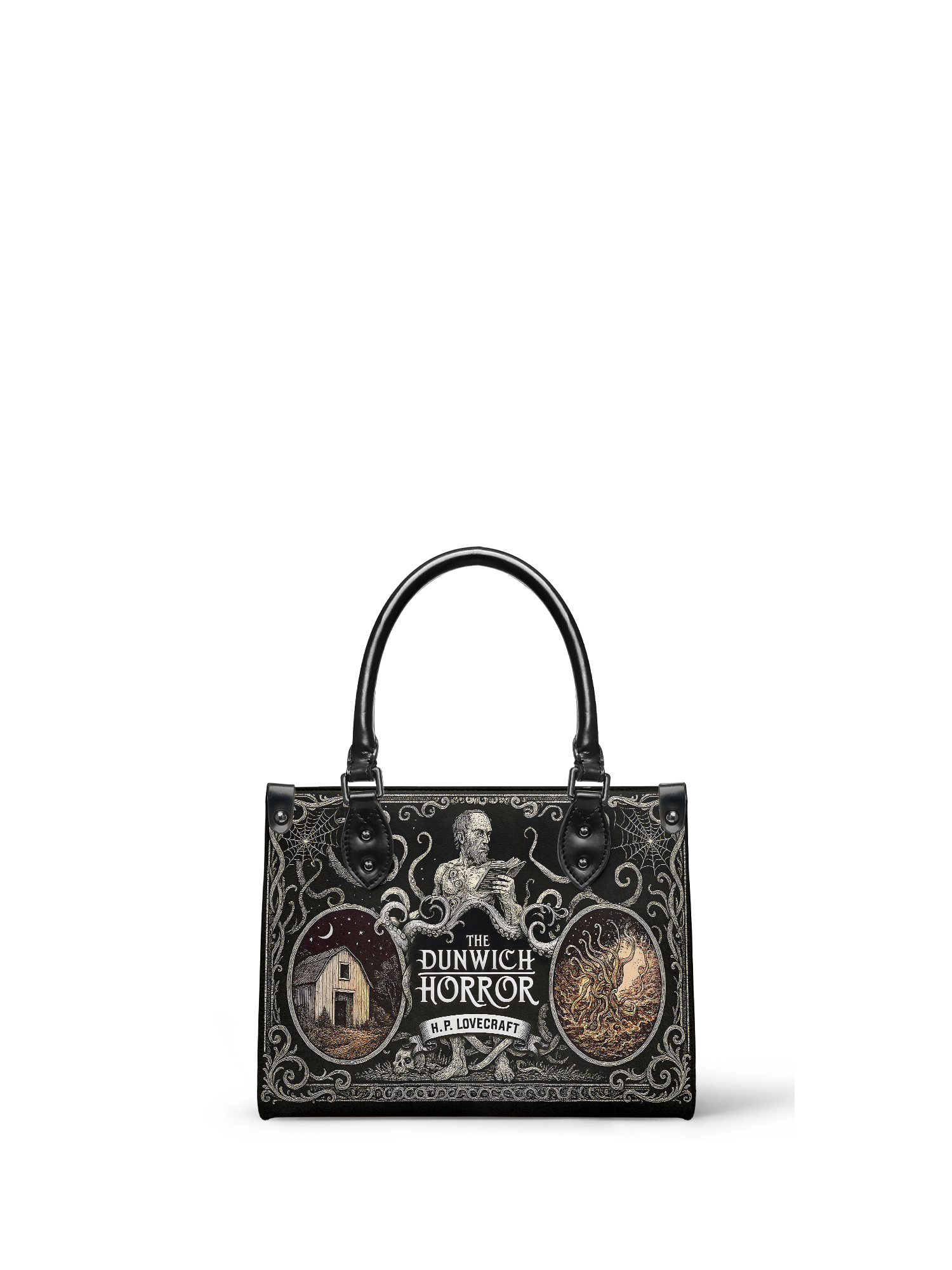 "The Dunwich Horror" - Black Interior - Small Leather Handbag