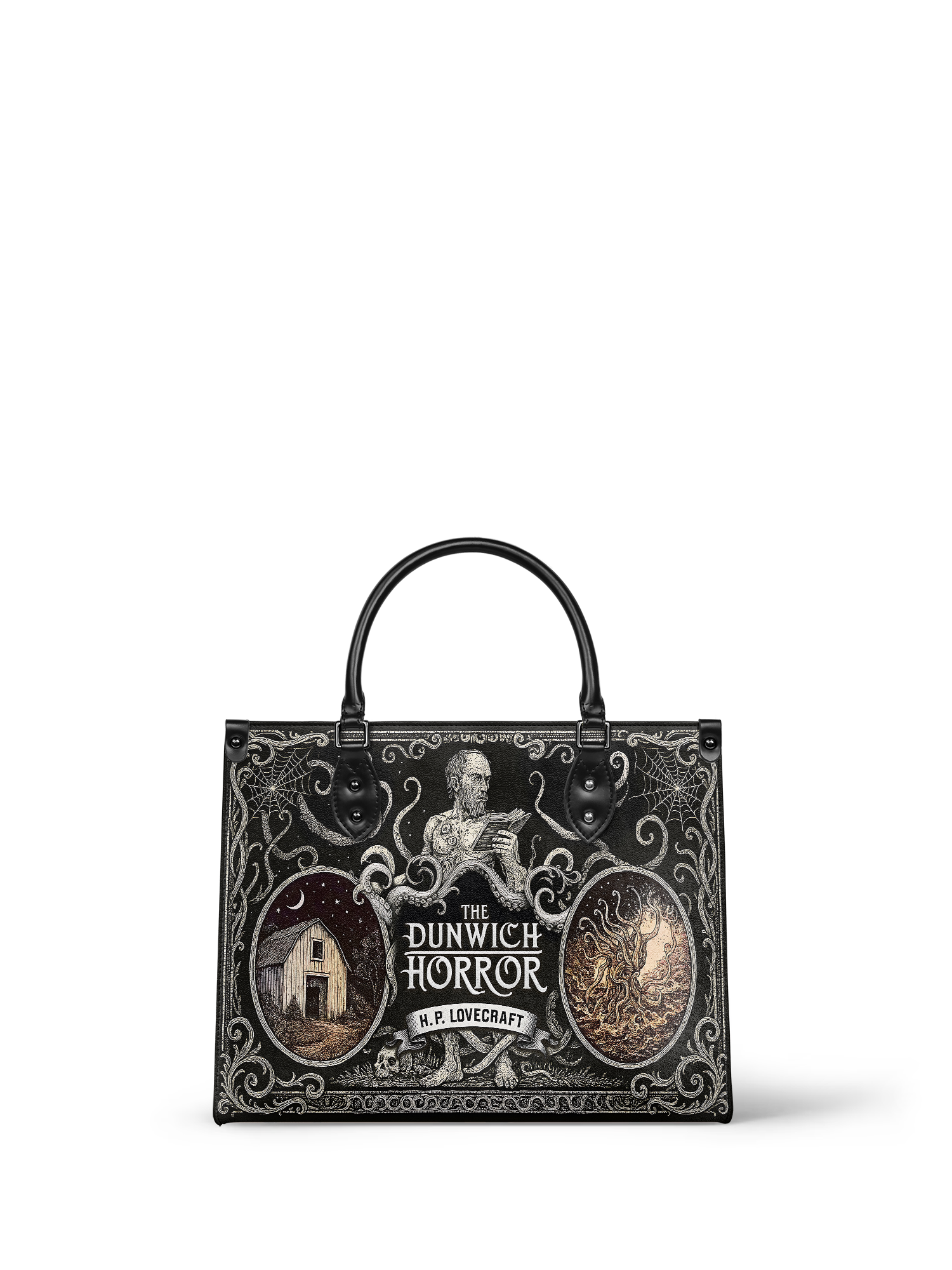 "The Dunwich Horror" - Black Interior - Leather Handbag