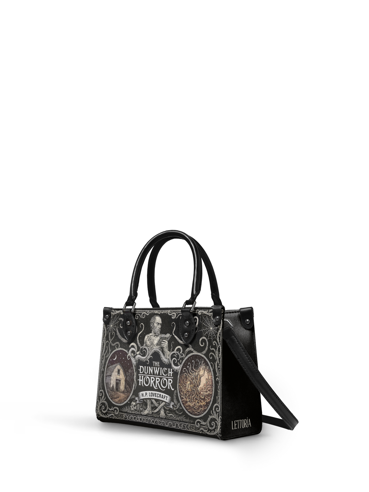 "The Dunwich Horror" - Black Interior - Small Leather Handbag