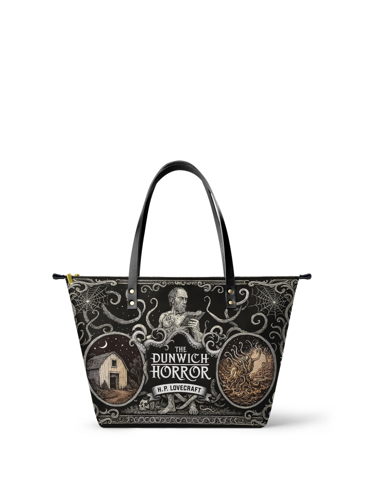 "The Dunwich Horror" Leather Tote Bag