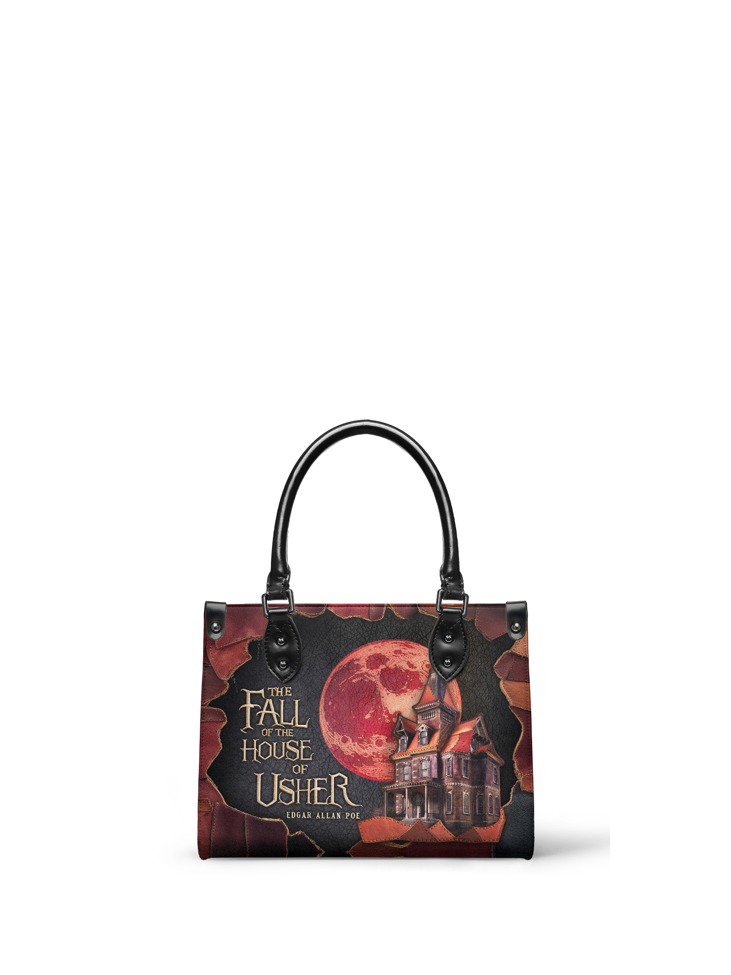 "The Fall Of The House Of Usher" - Black Interior - Small Leather Handbag