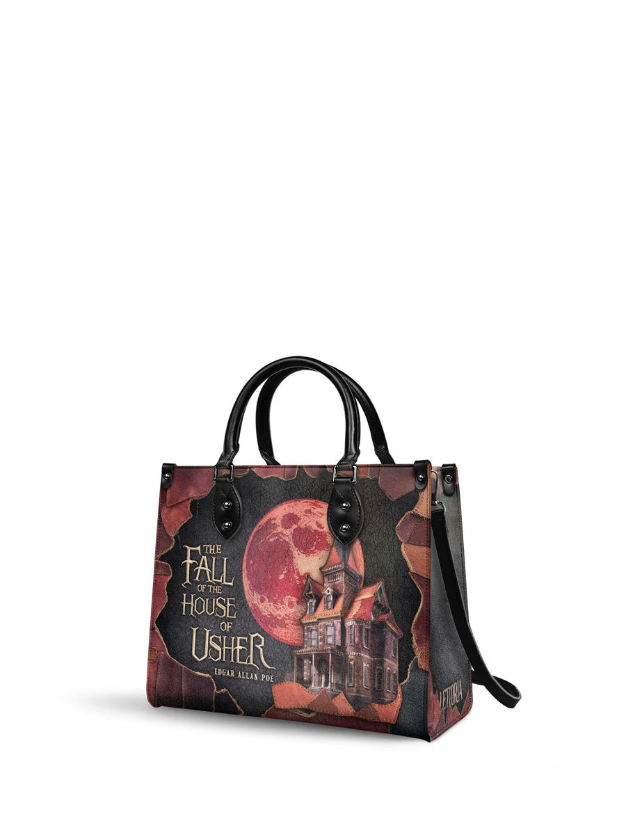 "The Fall Of The House Of Usher" - Black Interior - Leather Handbag