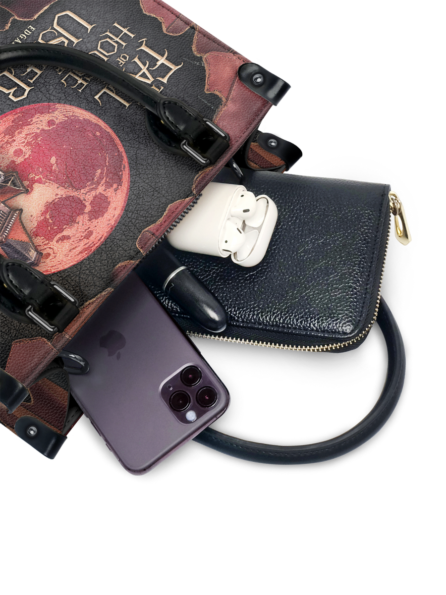 "The Fall Of The House Of Usher" - Black Interior - Small Leather Handbag