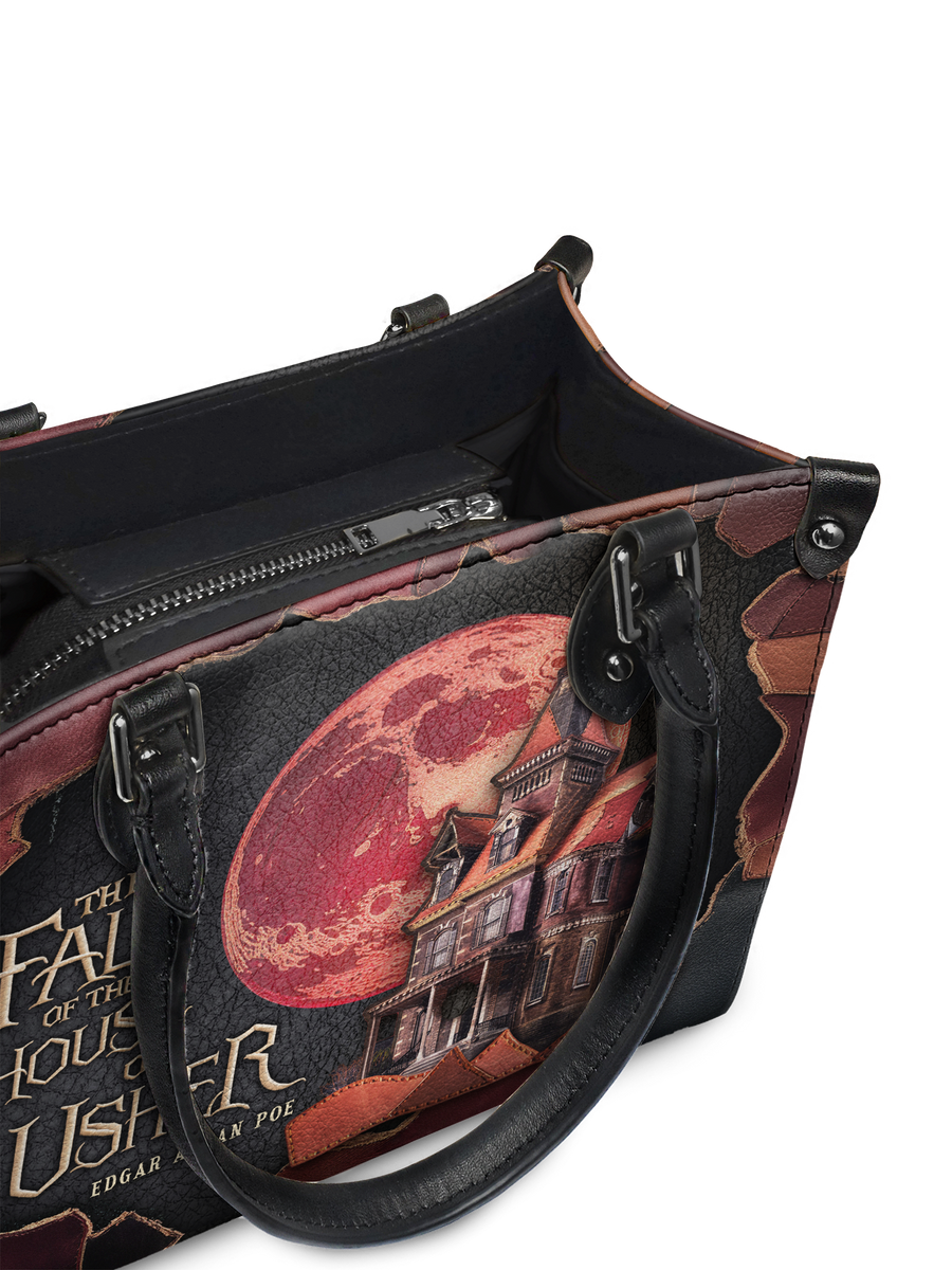 "The Fall Of The House Of Usher" - Black Interior - Small Leather Handbag