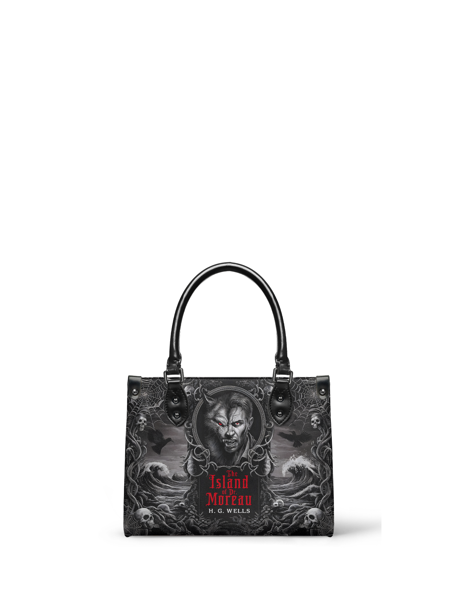 "The Island Of Dr Moreau" - Black Interior - Small Leather Handbag