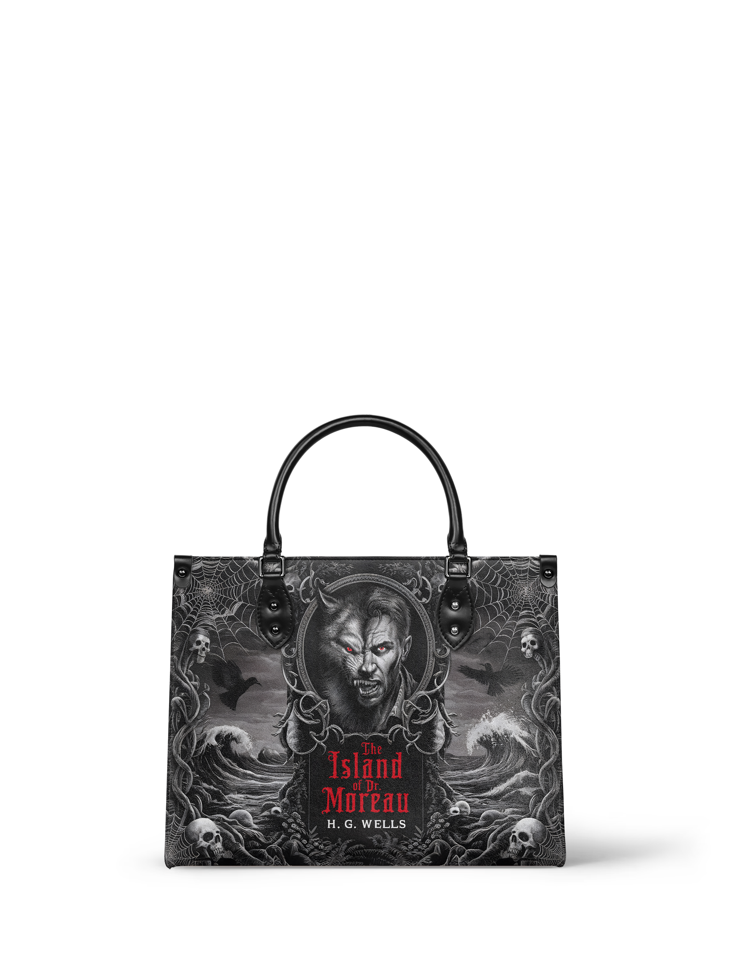 "The Island Of Dr Moreau" - Black Interior - Leather Handbag