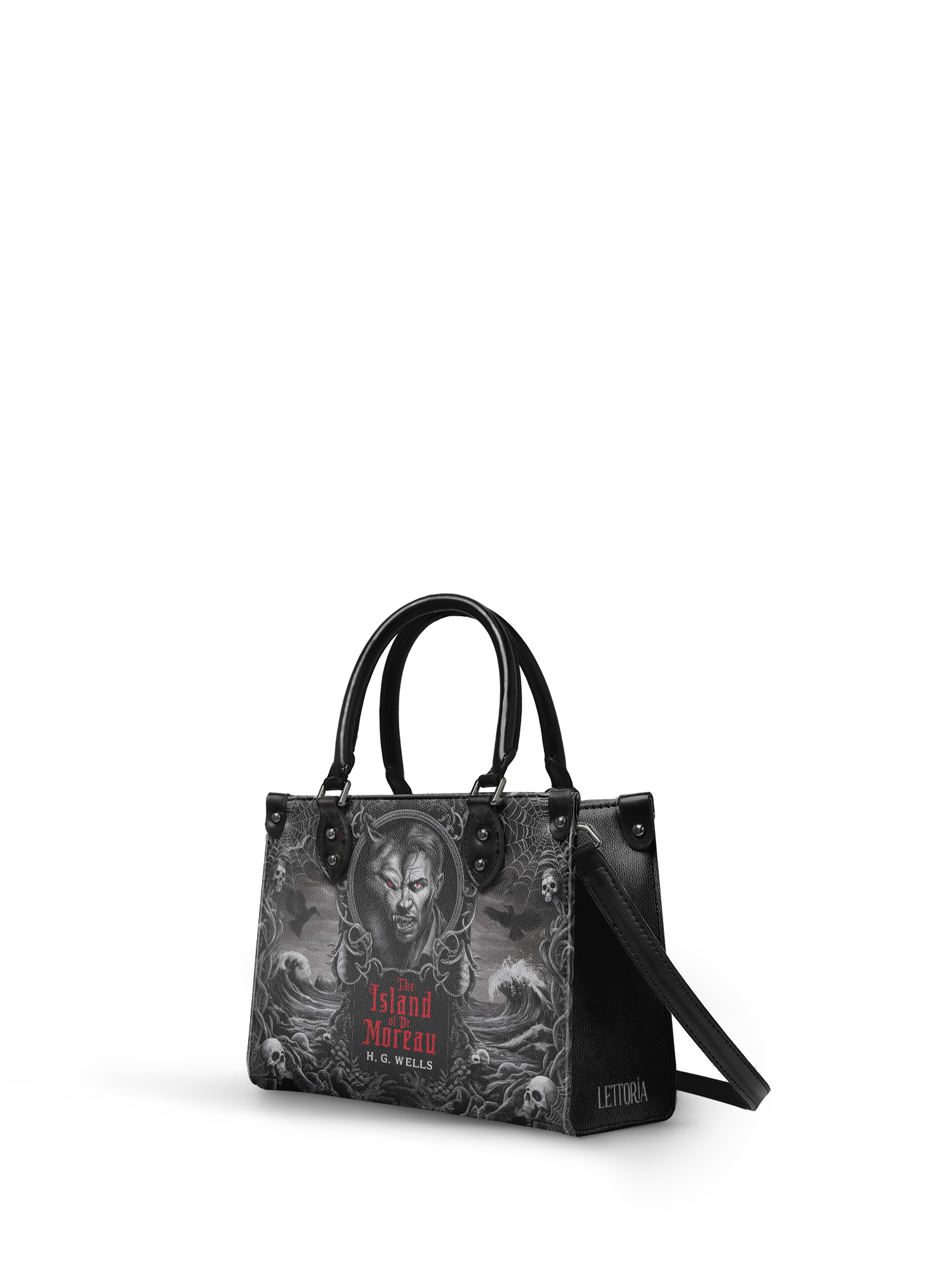 "The Island Of Dr Moreau" - Black Interior - Small Leather Handbag