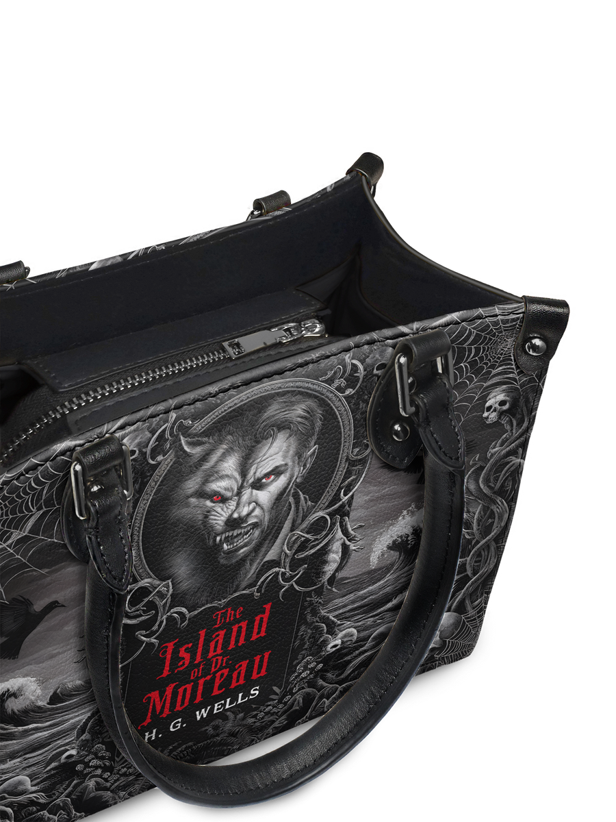 "The Island Of Dr Moreau" - Black Interior - Small Leather Handbag