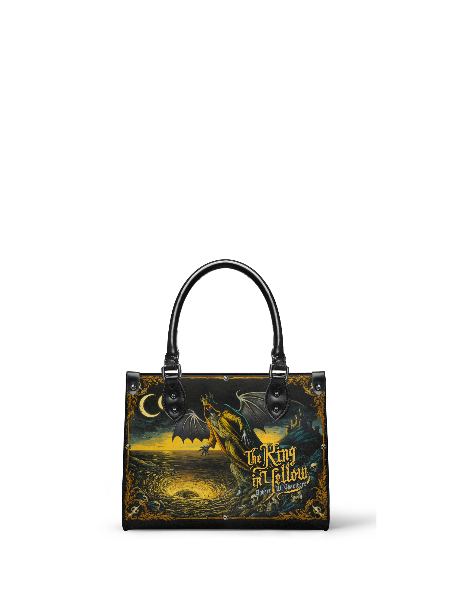"The King In Yellow" - Black Interior - Small Leather Handbag