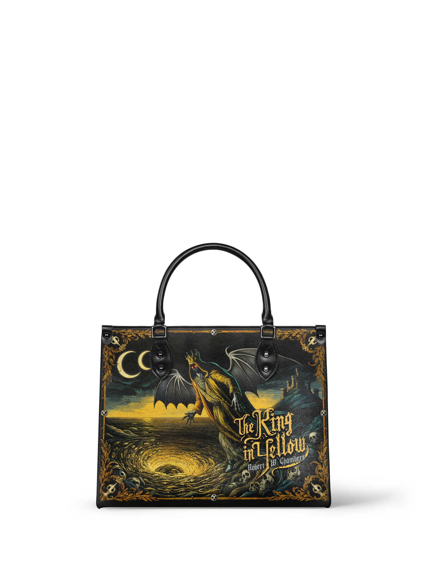 "The King In Yellow" - Black Interior - Leather Handbag