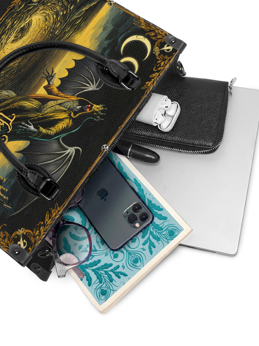 "The King In Yellow" - Black Interior - Leather Handbag