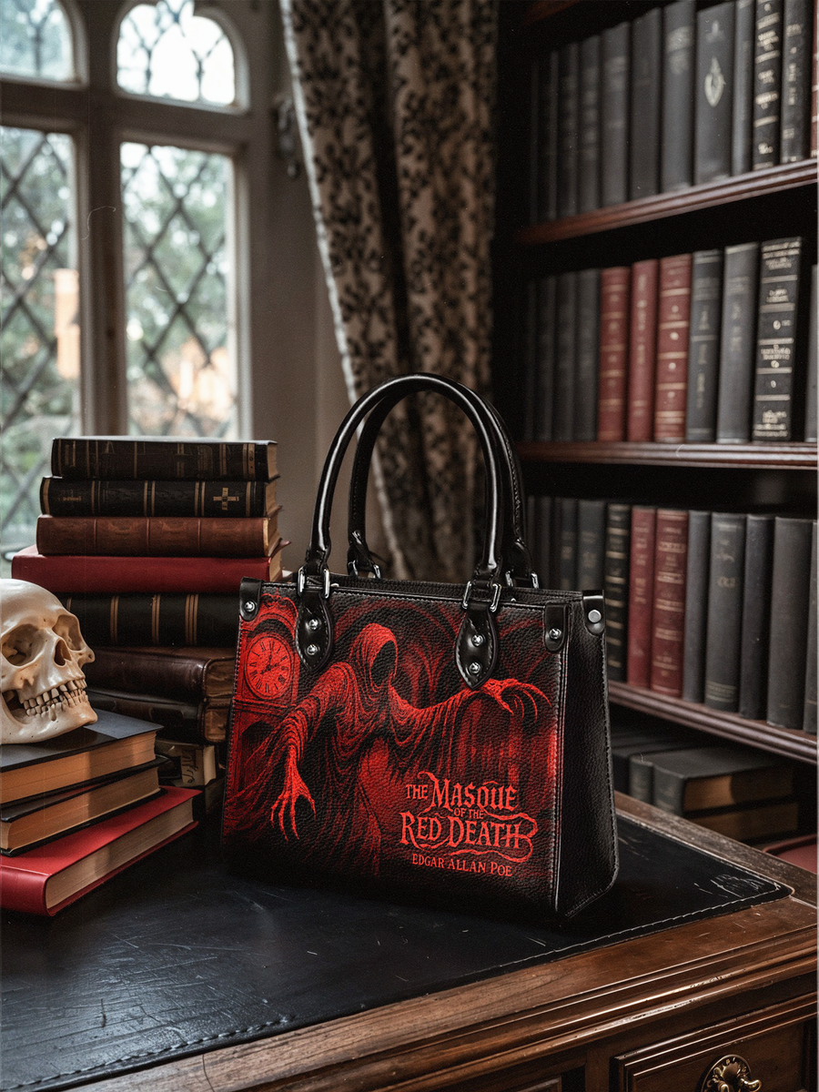 "The Masque Of The Red Death" - Black Interior - Small Leather Handbag