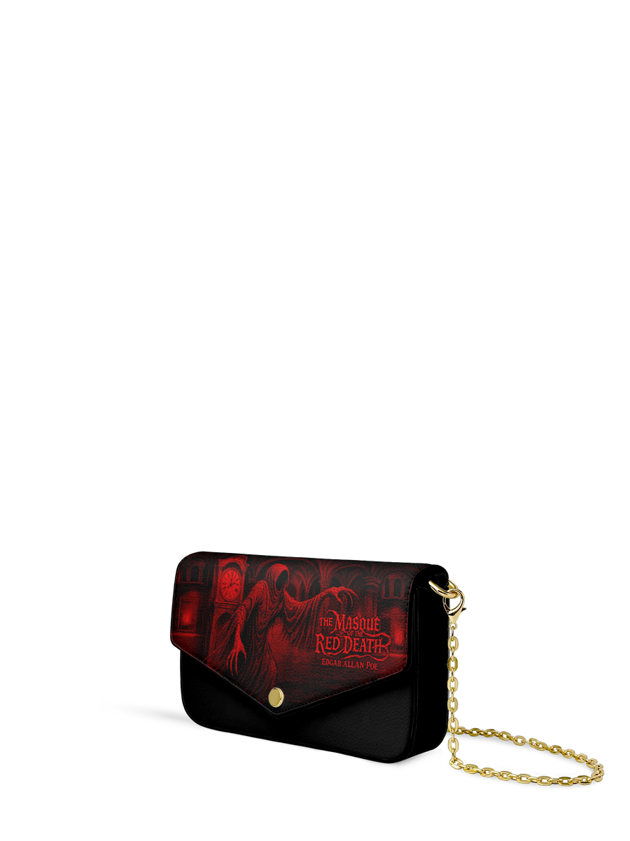 "The Masque Of The Red Death" Envelope Chain Crossbody Bag