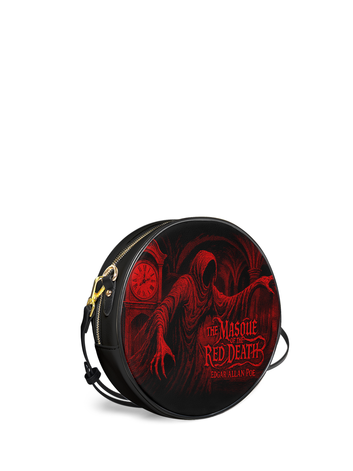 "The Masque Of The Red Death" Circle Crossbody Bag