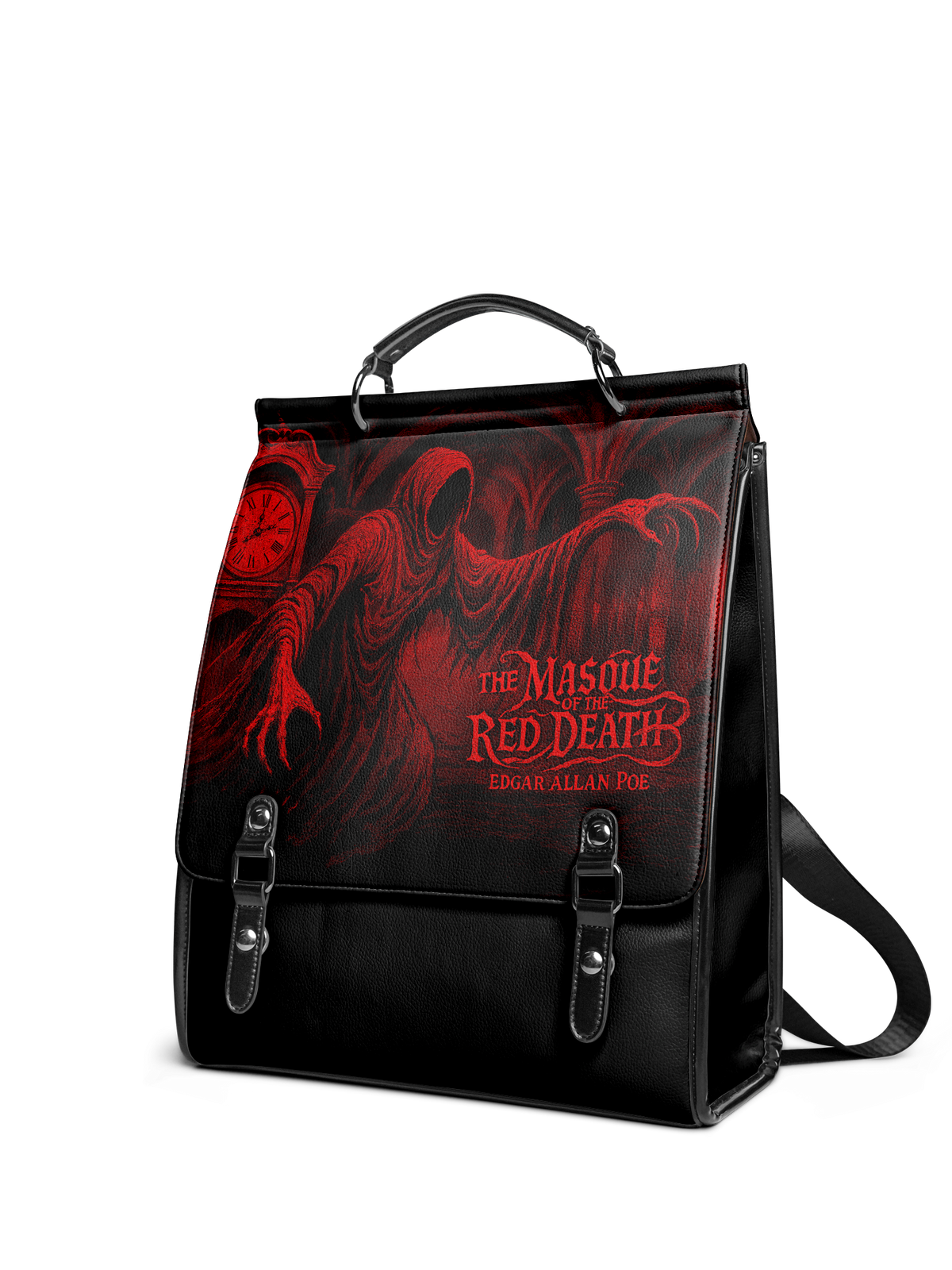 "The Masque Of The Red Death" Leather Backpack