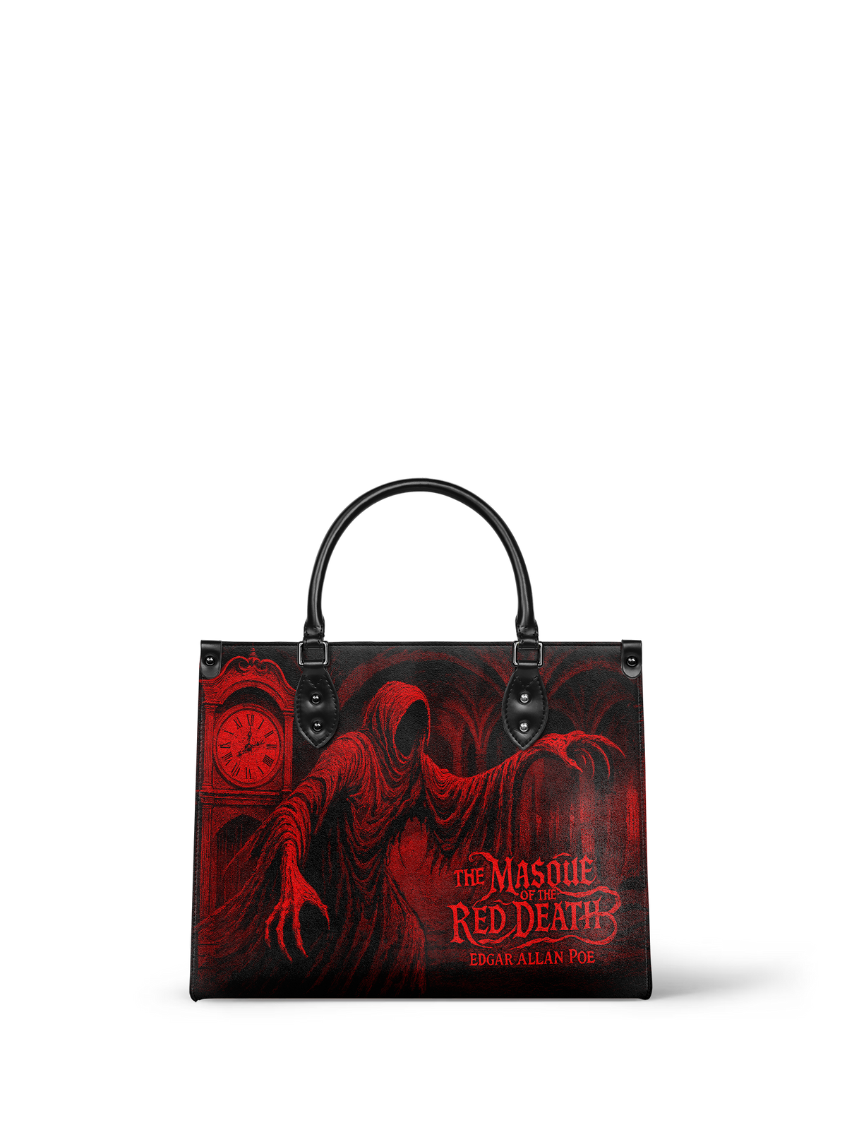 "The Masque Of The Red Death" - Black Interior - Leather Handbag