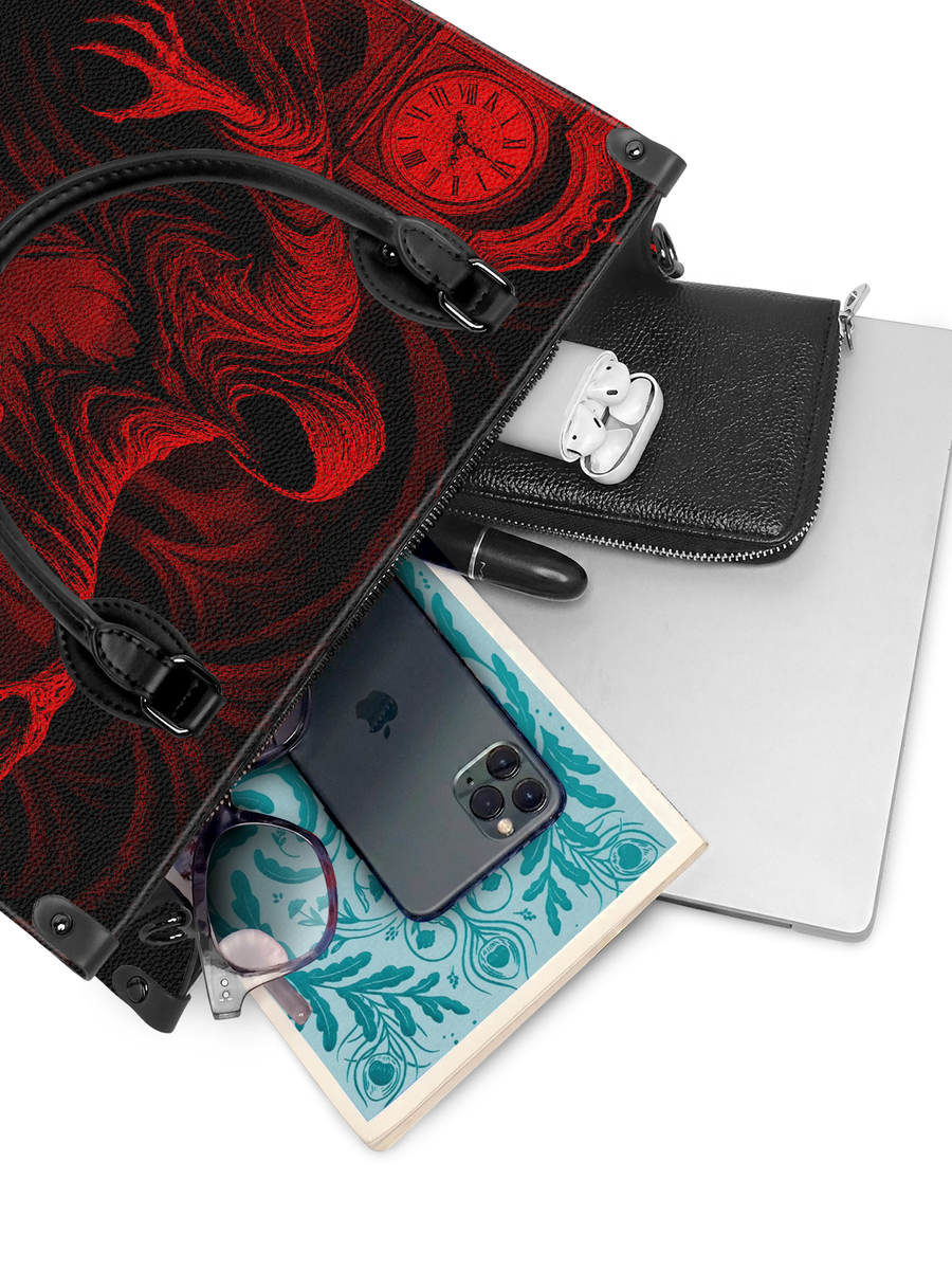 "The Masque Of The Red Death" - Black Interior - Leather Handbag