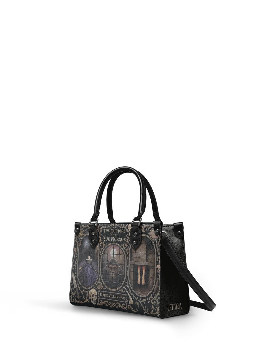 "The Murders In The Rue Morgue" - Black Interior - Small Leather Handbag