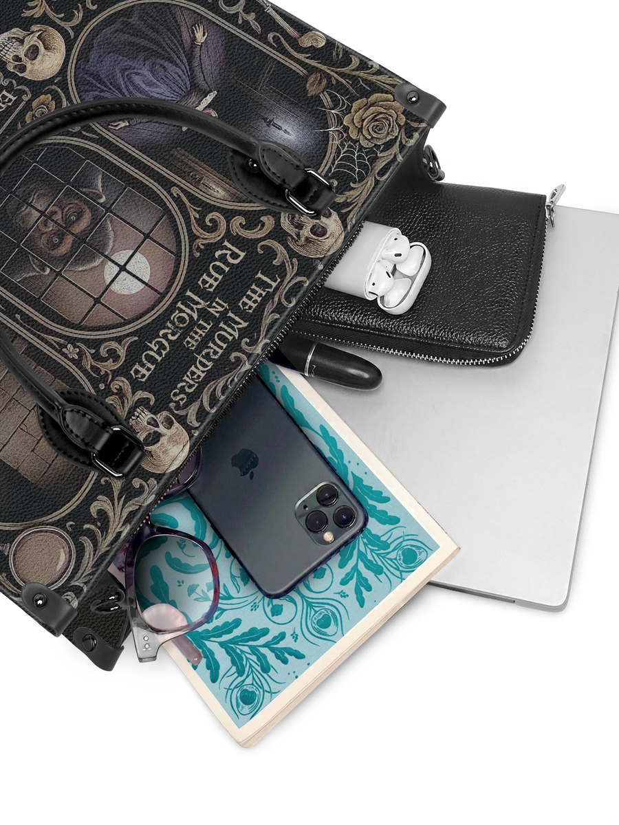 "The Murders In The Rue Morgue" - Black Interior - Leather Handbag