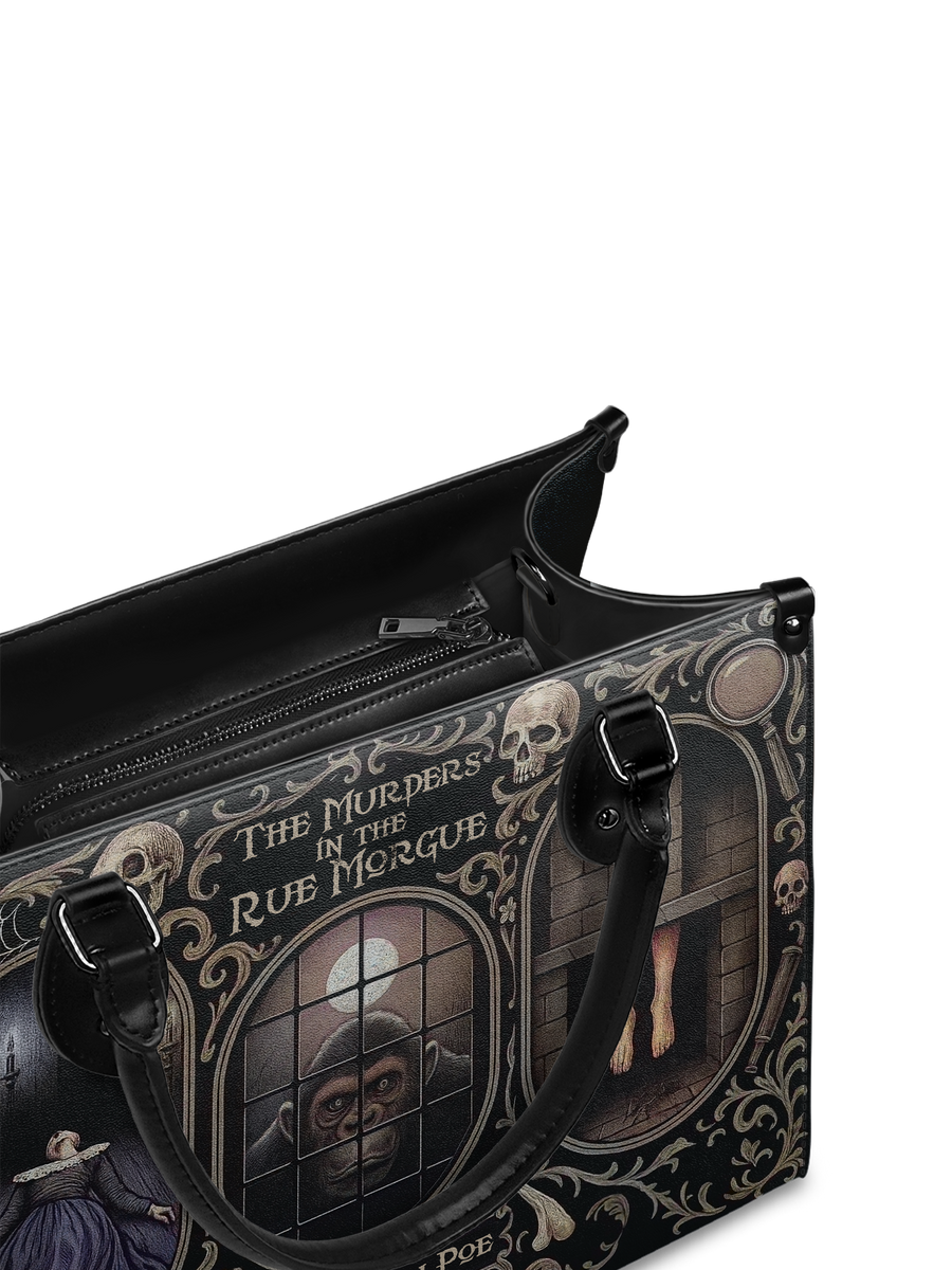"The Murders In The Rue Morgue" - Black Interior - Leather Handbag