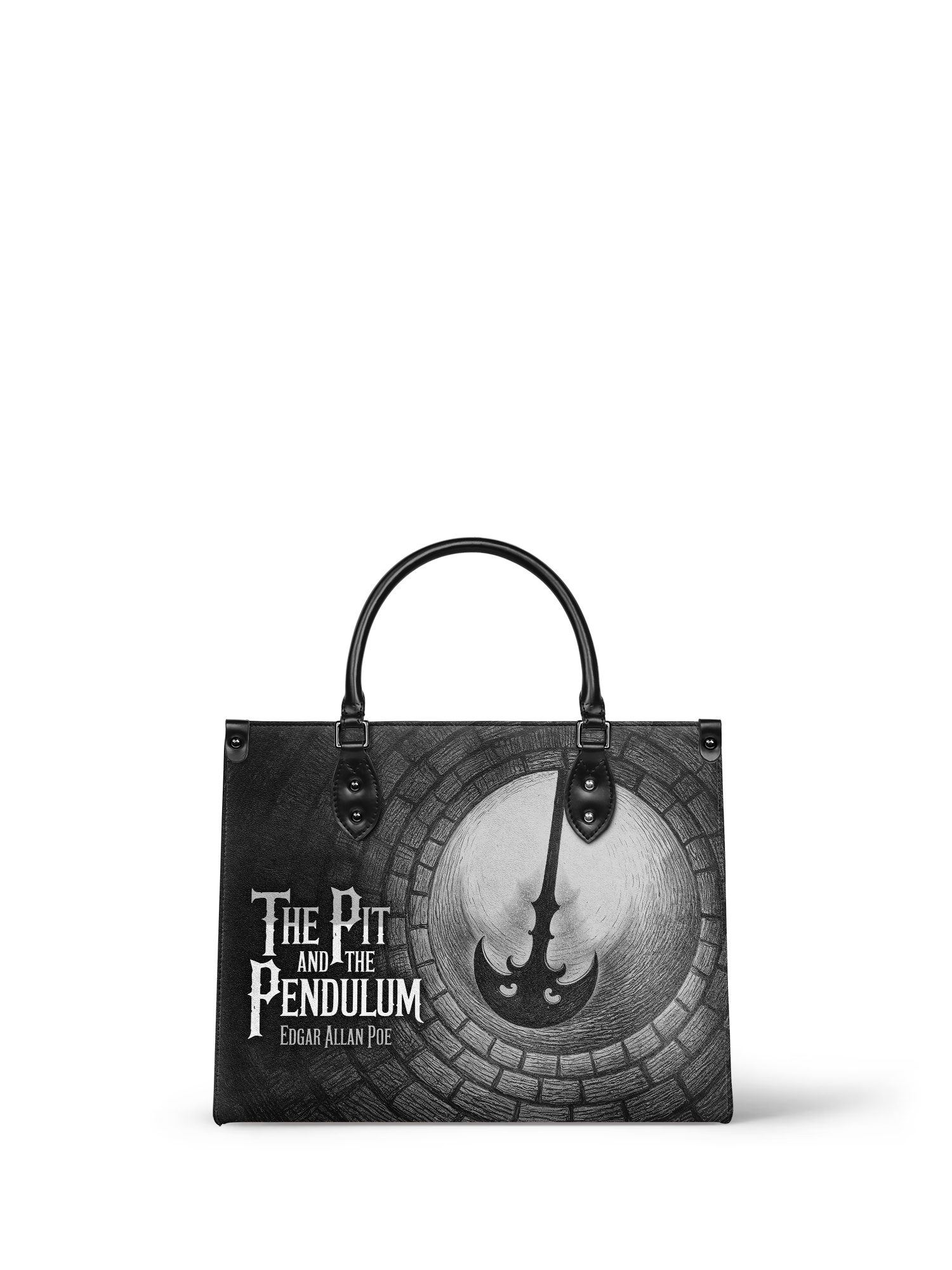 "The Pit And The Pendulum" - Black Interior - Leather Handbag